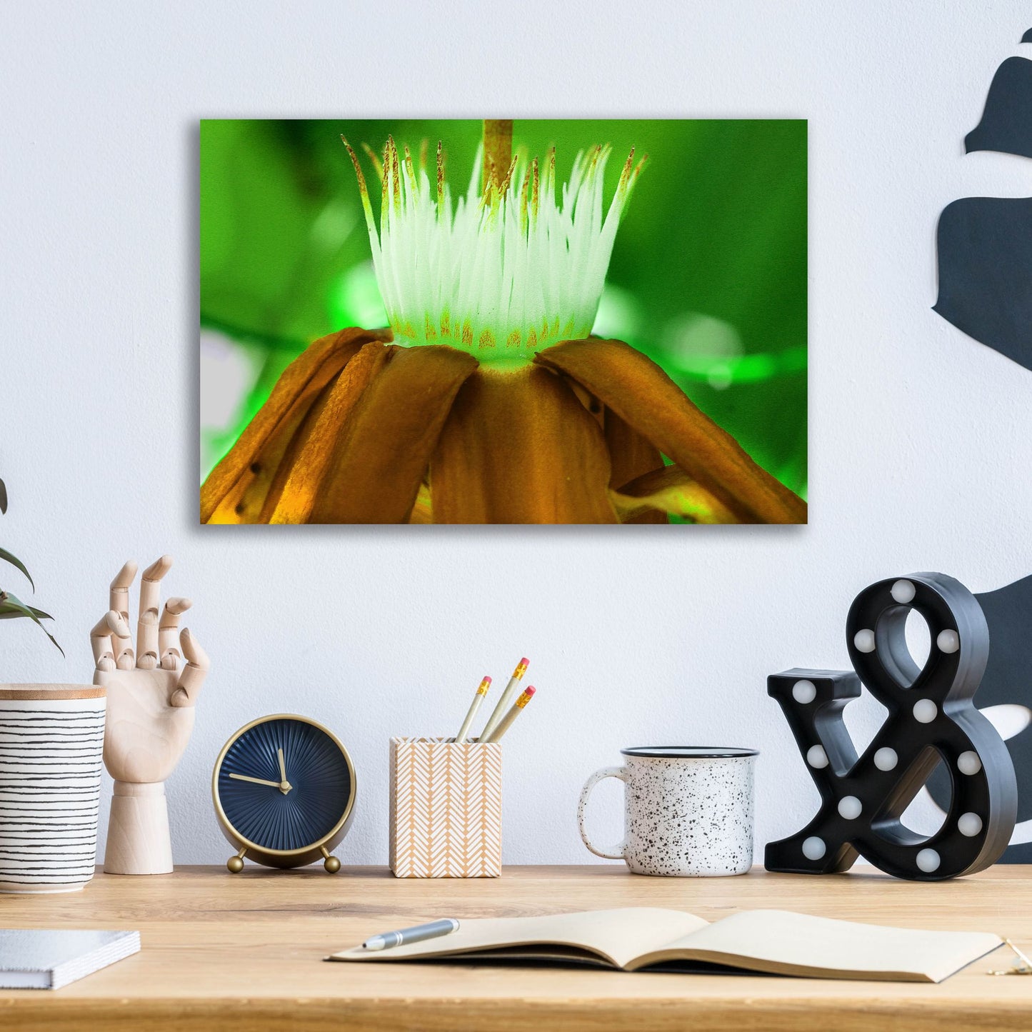 Epic Art 'Golden Water Lilly' by Dana Brett Munach, Acrylic Glass Wall Art,16x12