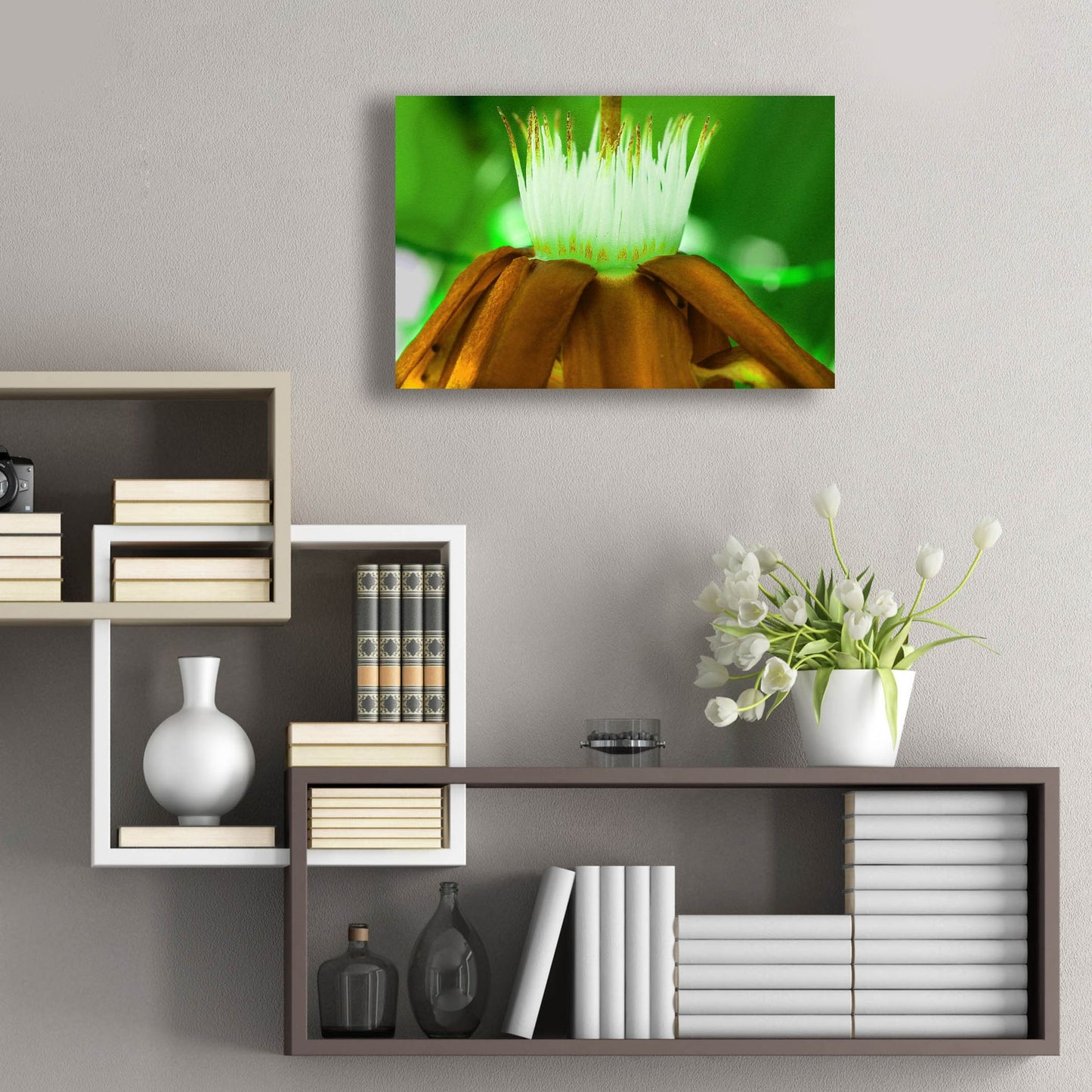 Epic Art 'Golden Water Lilly' by Dana Brett Munach, Acrylic Glass Wall Art,24x16