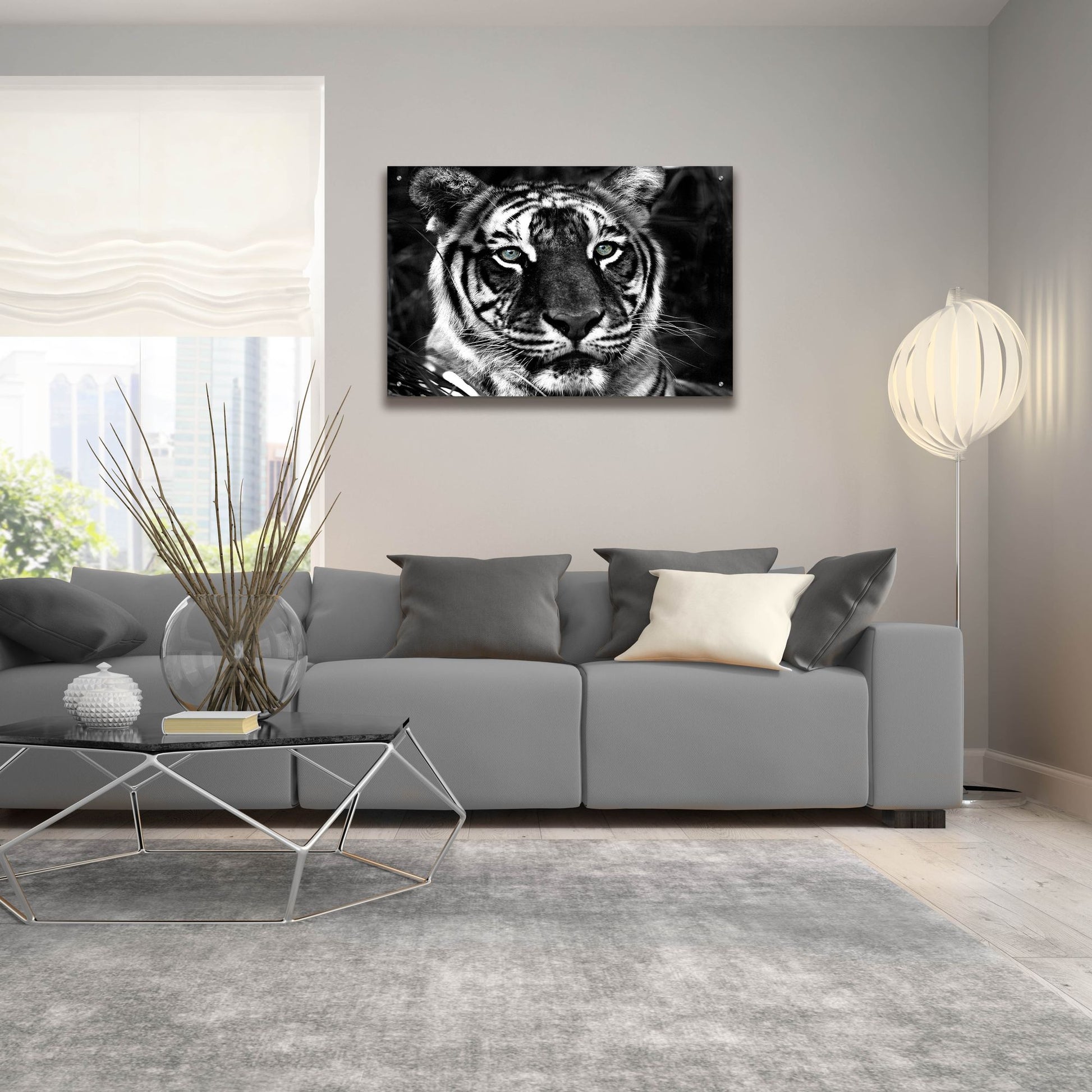 Epic Art 'The Observer Black & White' by Dana Brett Munach, Acrylic Glass Wall Art,36x24