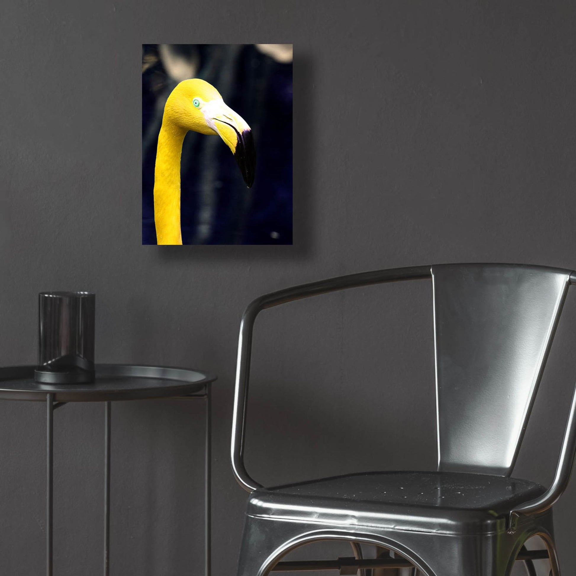 Epic Art 'Yellow Flamingo' by Dana Brett Munach, Acrylic Glass Wall Art,12x16