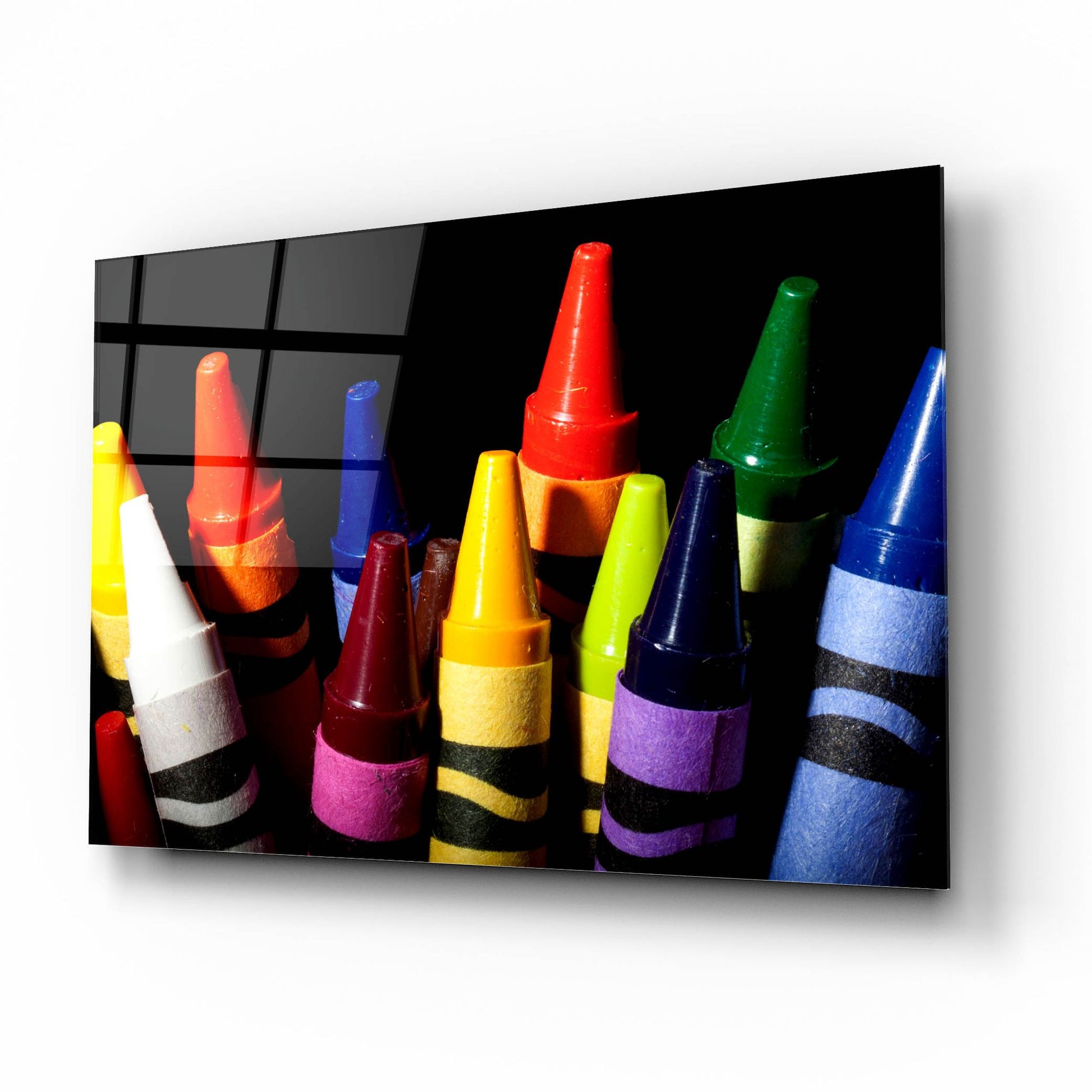 Epic Art 'Crayons' by Dana Brett Munach, Acrylic Glass Wall Art,16x12