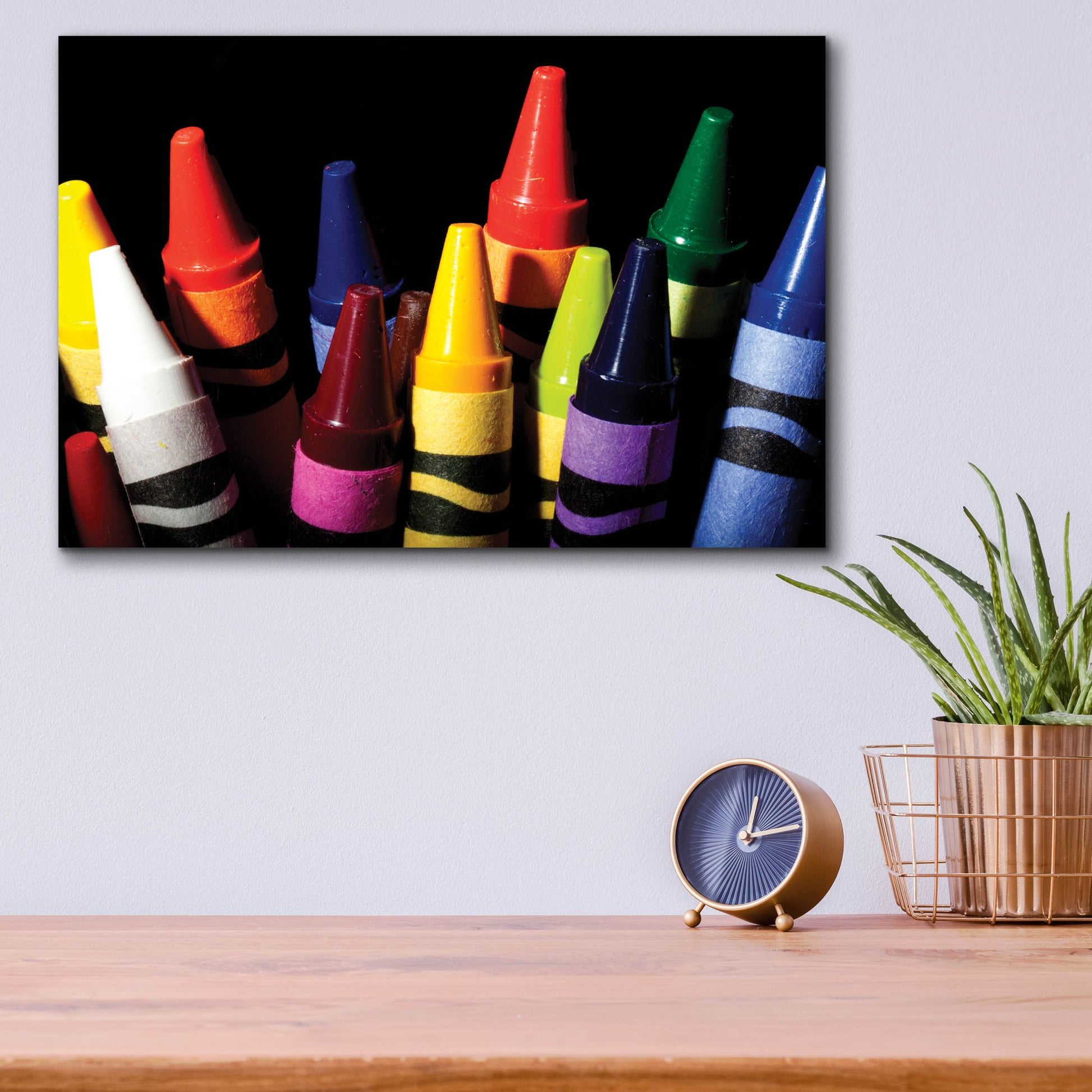 Epic Art 'Crayons' by Dana Brett Munach, Acrylic Glass Wall Art,16x12