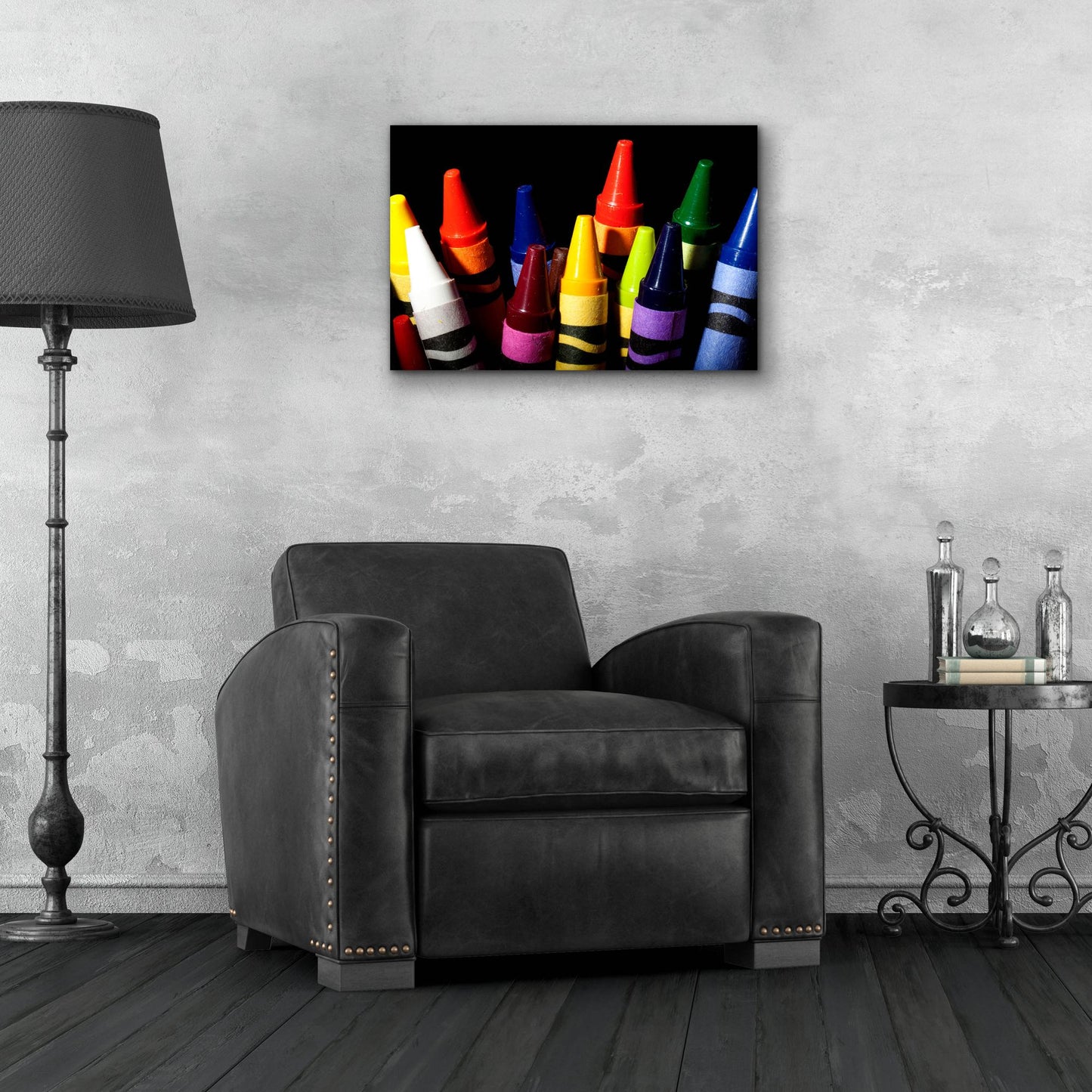 Epic Art 'Crayons' by Dana Brett Munach, Acrylic Glass Wall Art,24x16