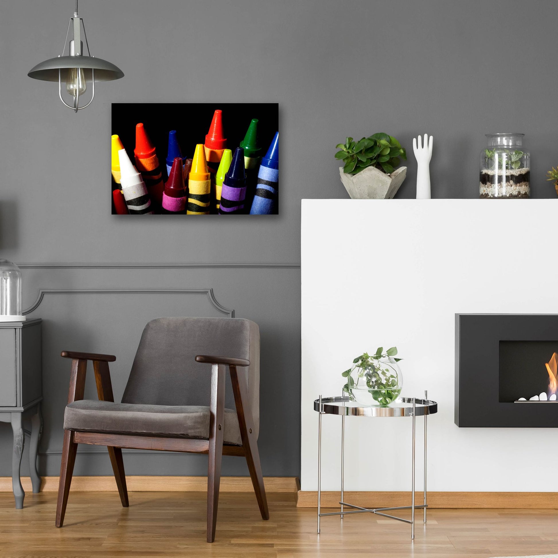 Epic Art 'Crayons' by Dana Brett Munach, Acrylic Glass Wall Art,24x16