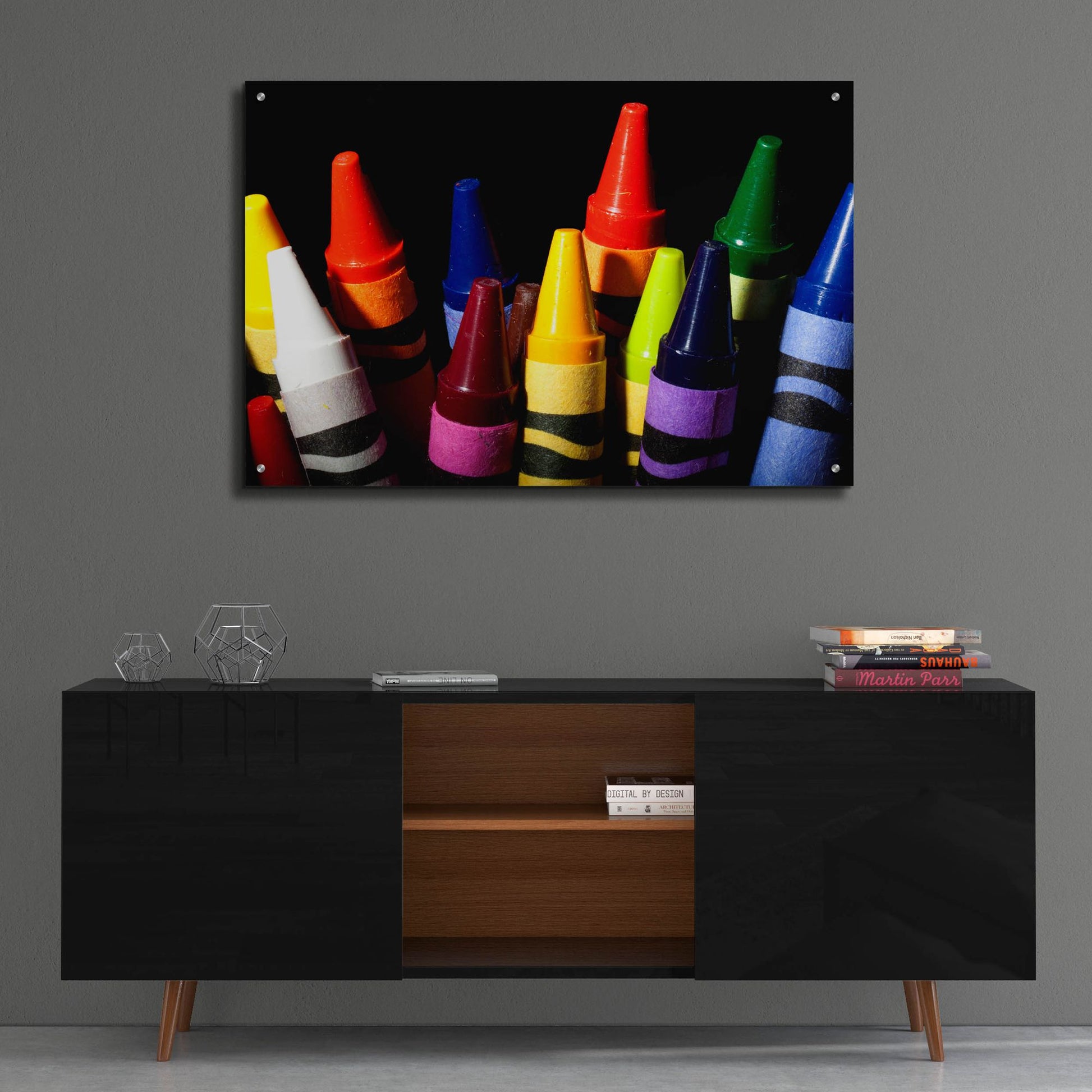 Epic Art 'Crayons' by Dana Brett Munach, Acrylic Glass Wall Art,36x24