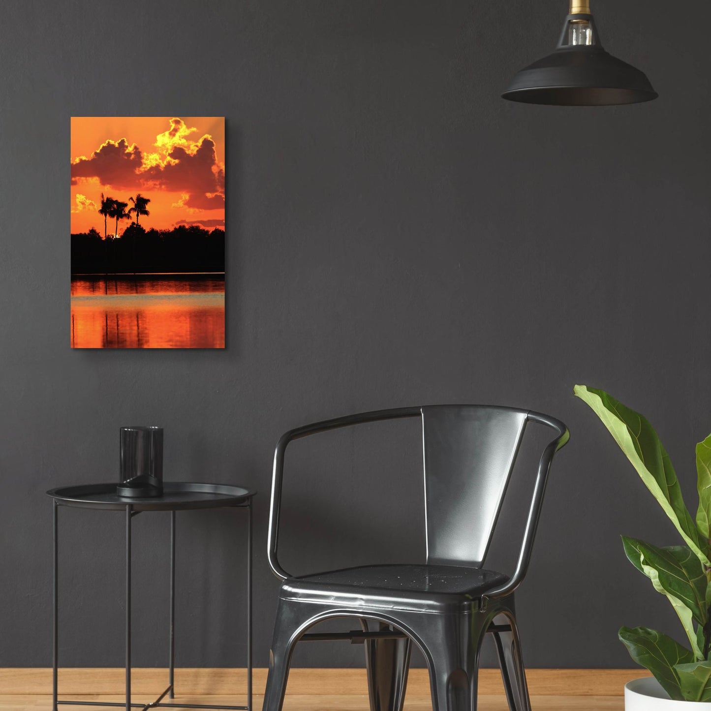 Epic Art 'Red Sky At Night' by Dana Brett Munach, Acrylic Glass Wall Art,16x24