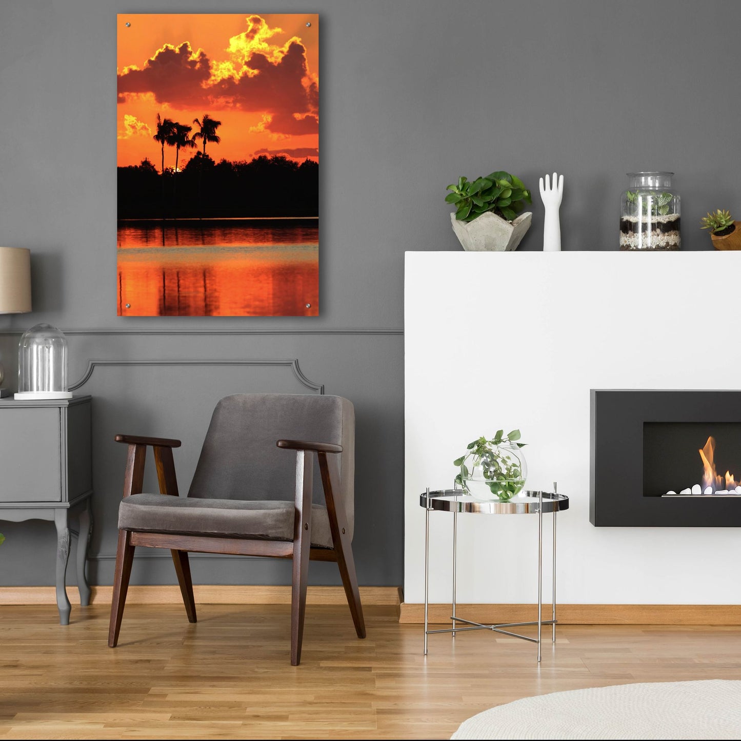 Epic Art 'Red Sky At Night' by Dana Brett Munach, Acrylic Glass Wall Art,24x36