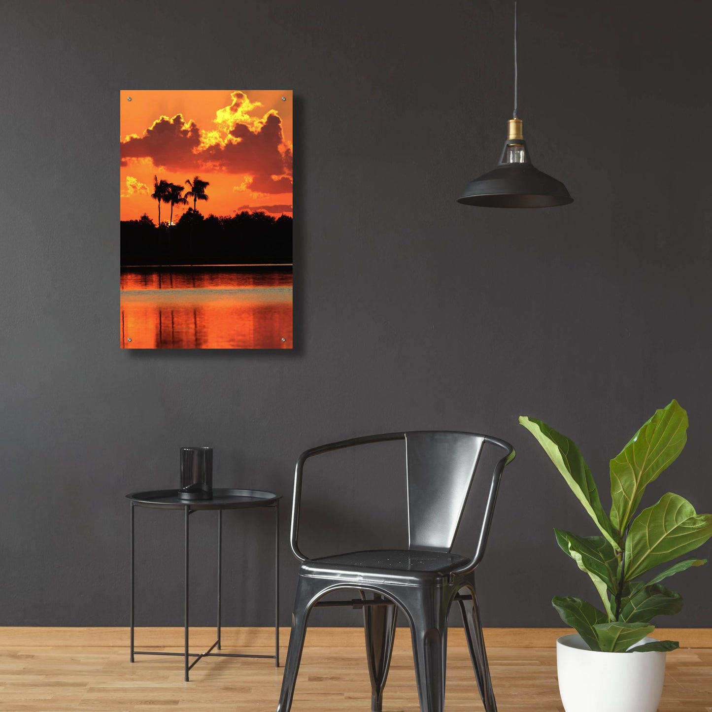 Epic Art 'Red Sky At Night' by Dana Brett Munach, Acrylic Glass Wall Art,24x36