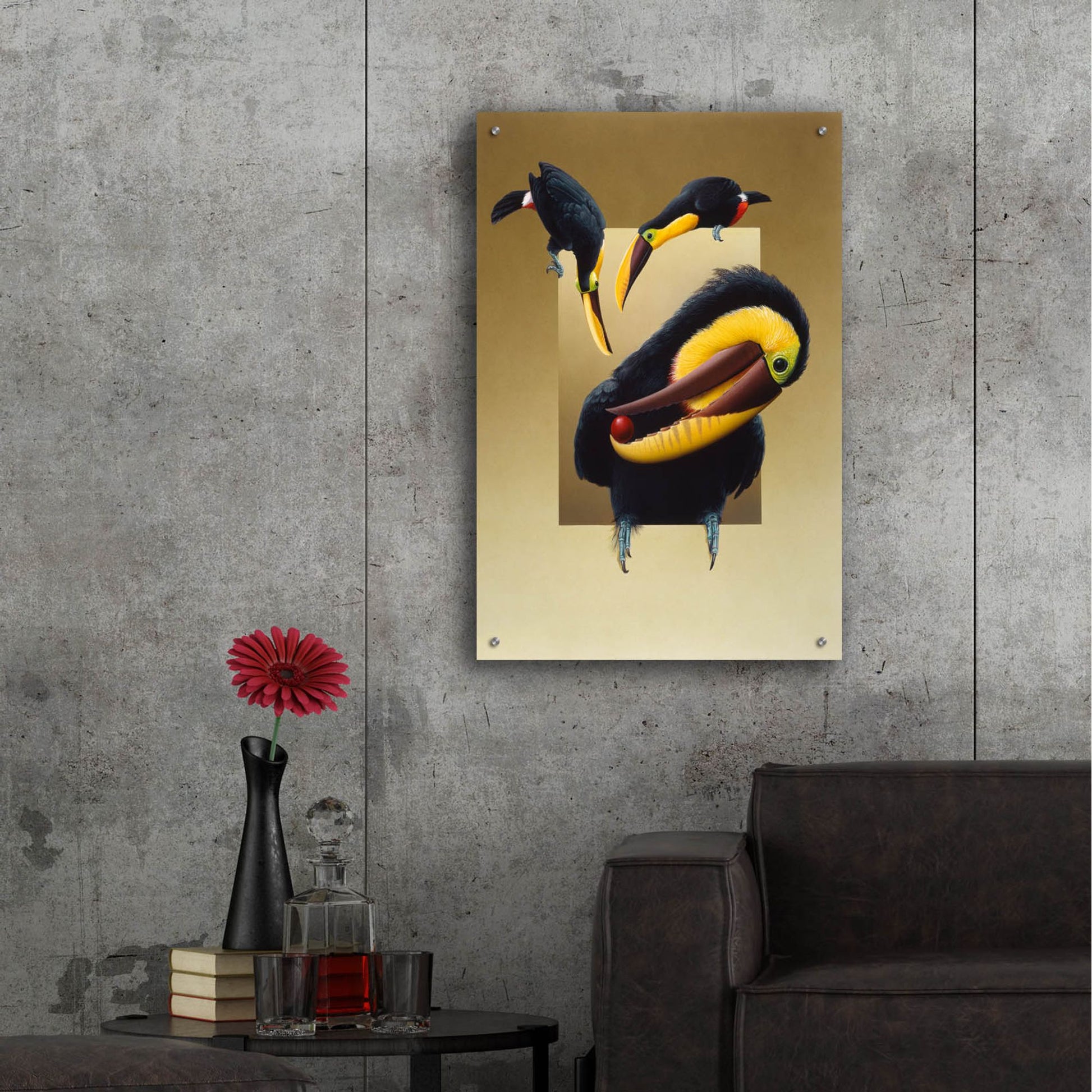 Epic Art 'Chestnut-Mandibled Toucans' by Harro Maass, Acrylic Glass Wall Art,24x36