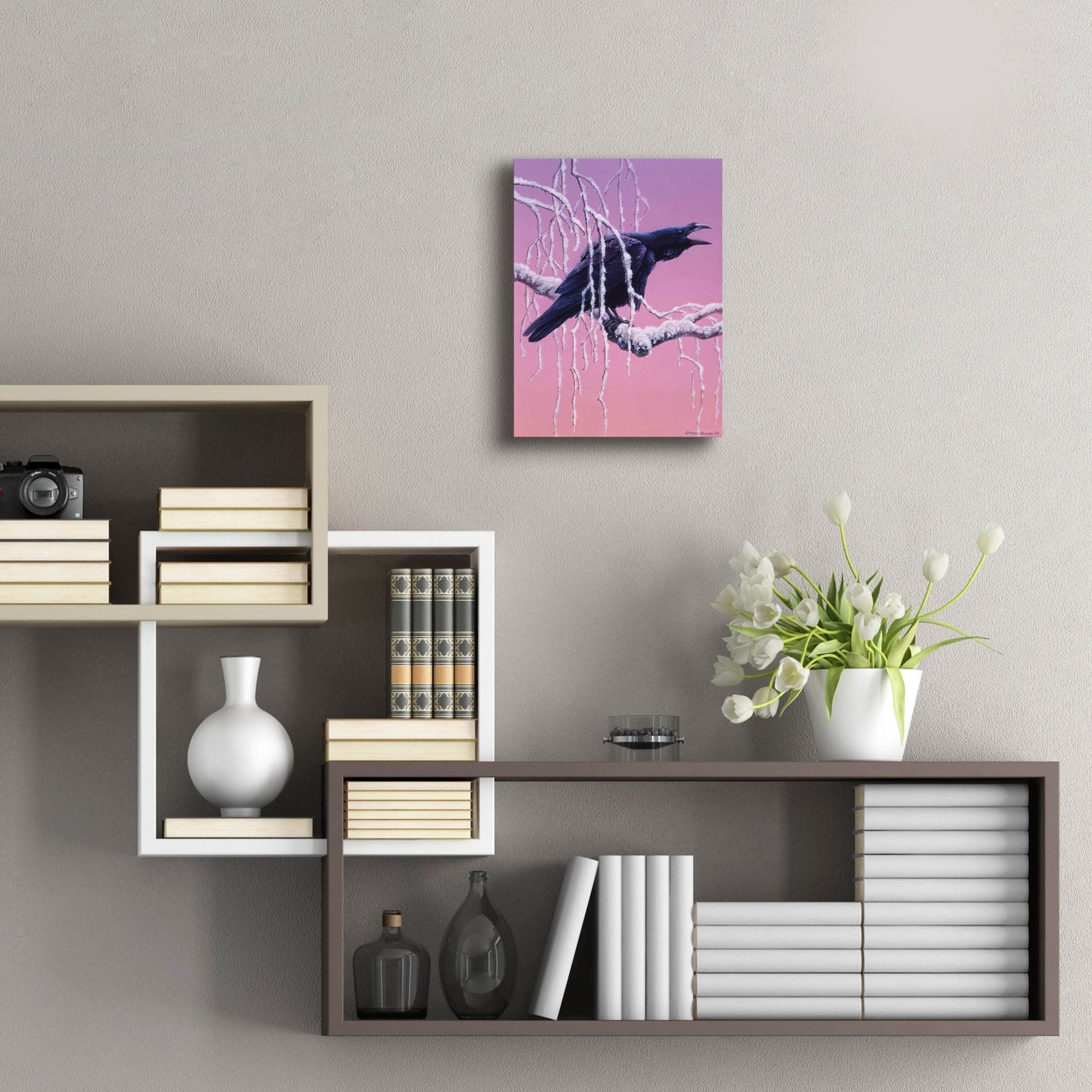 Epic Art 'Raven' by Harro Maass, Acrylic Glass Wall Art,12x16