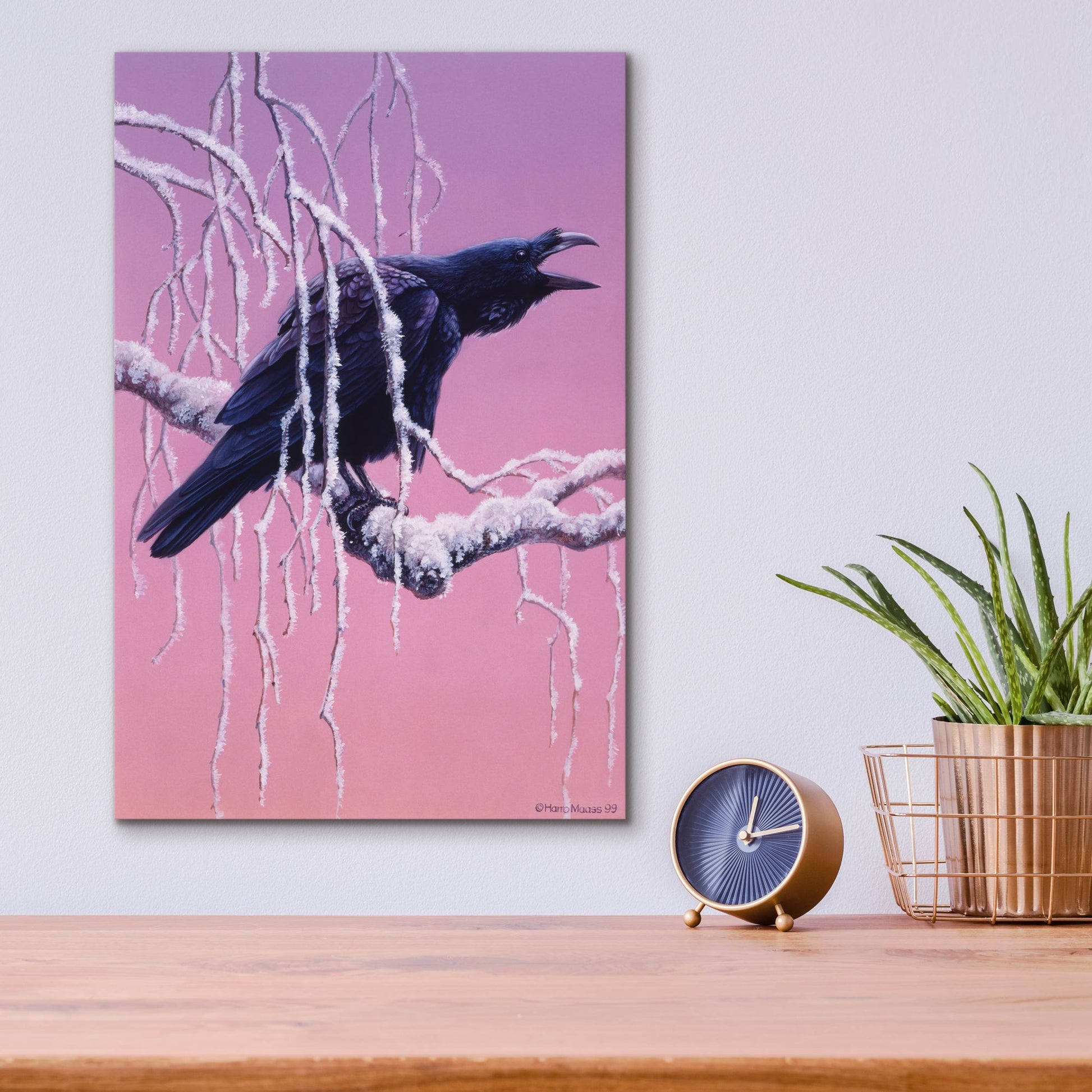 Epic Art 'Raven' by Harro Maass, Acrylic Glass Wall Art,12x16