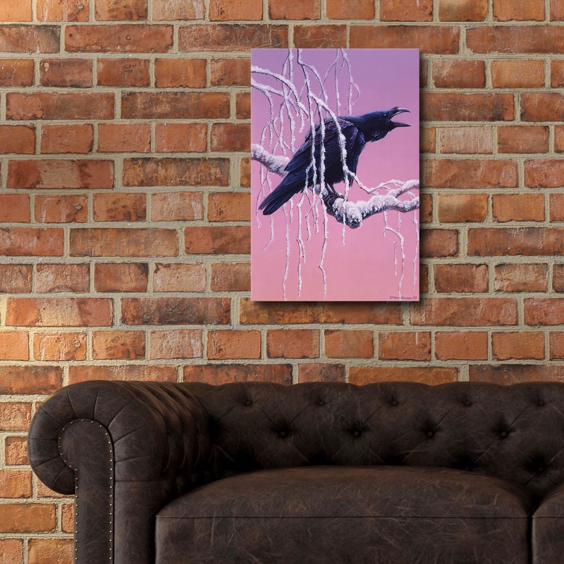 Epic Art 'Raven' by Harro Maass, Acrylic Glass Wall Art,16x24