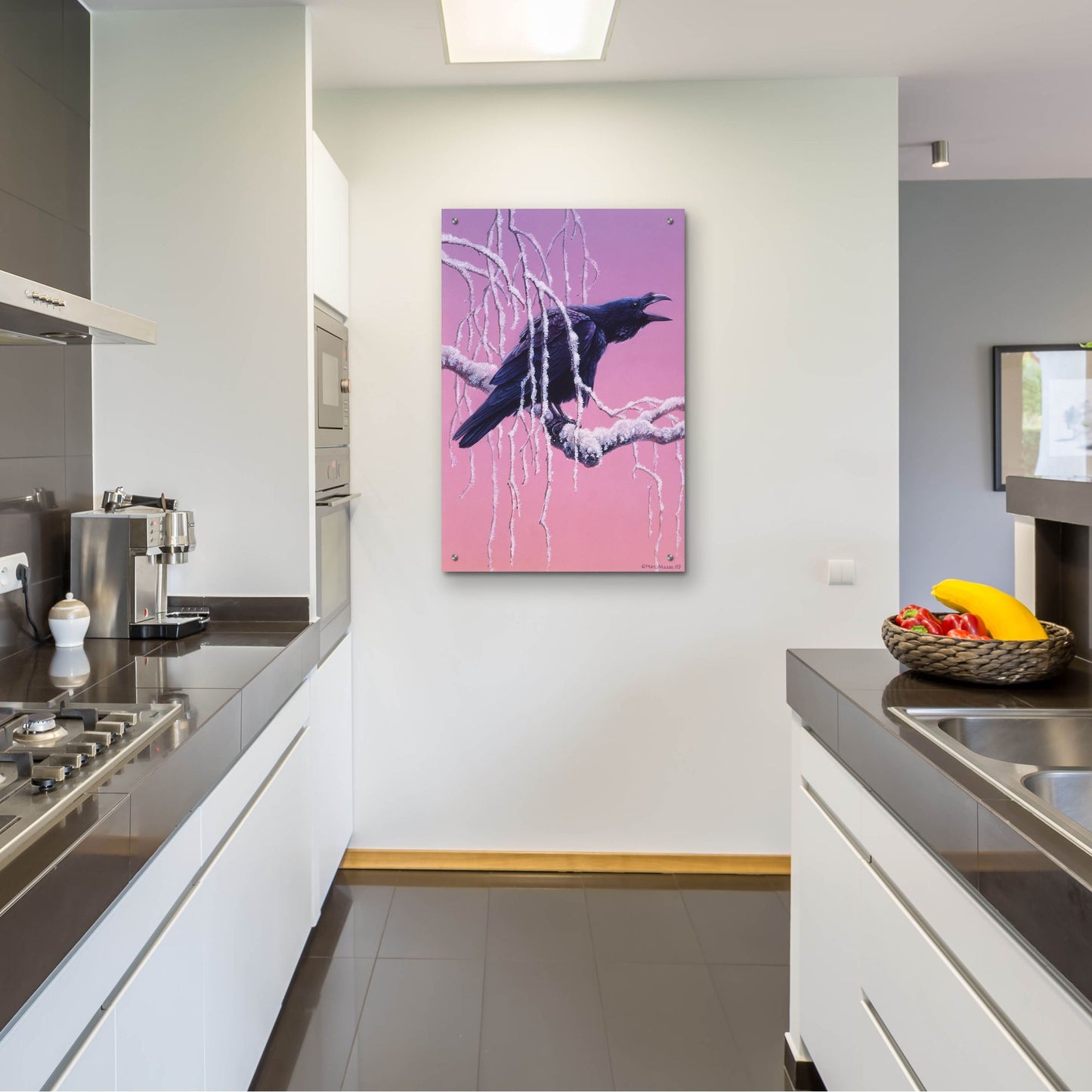 Epic Art 'Raven' by Harro Maass, Acrylic Glass Wall Art,24x36