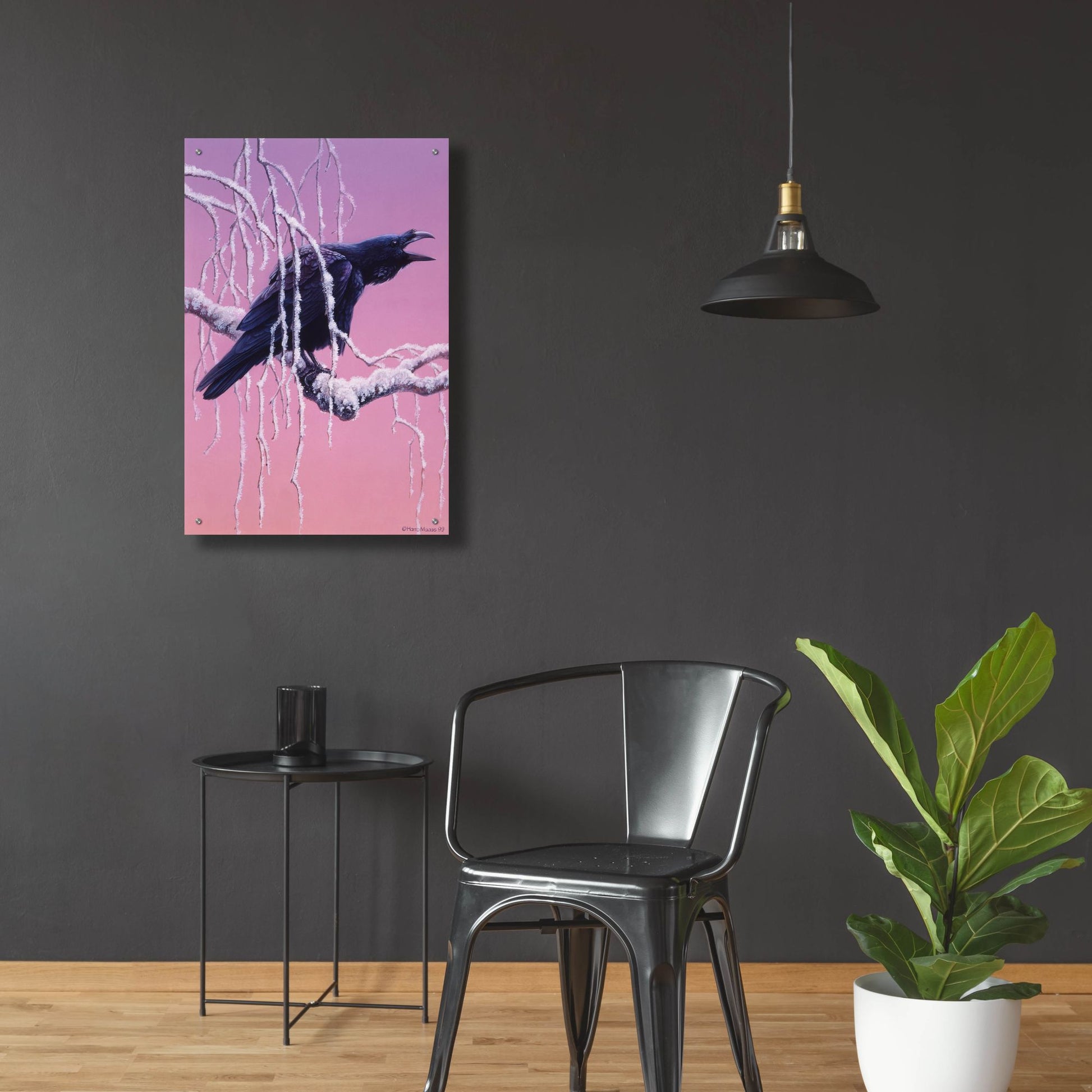 Epic Art 'Raven' by Harro Maass, Acrylic Glass Wall Art,24x36