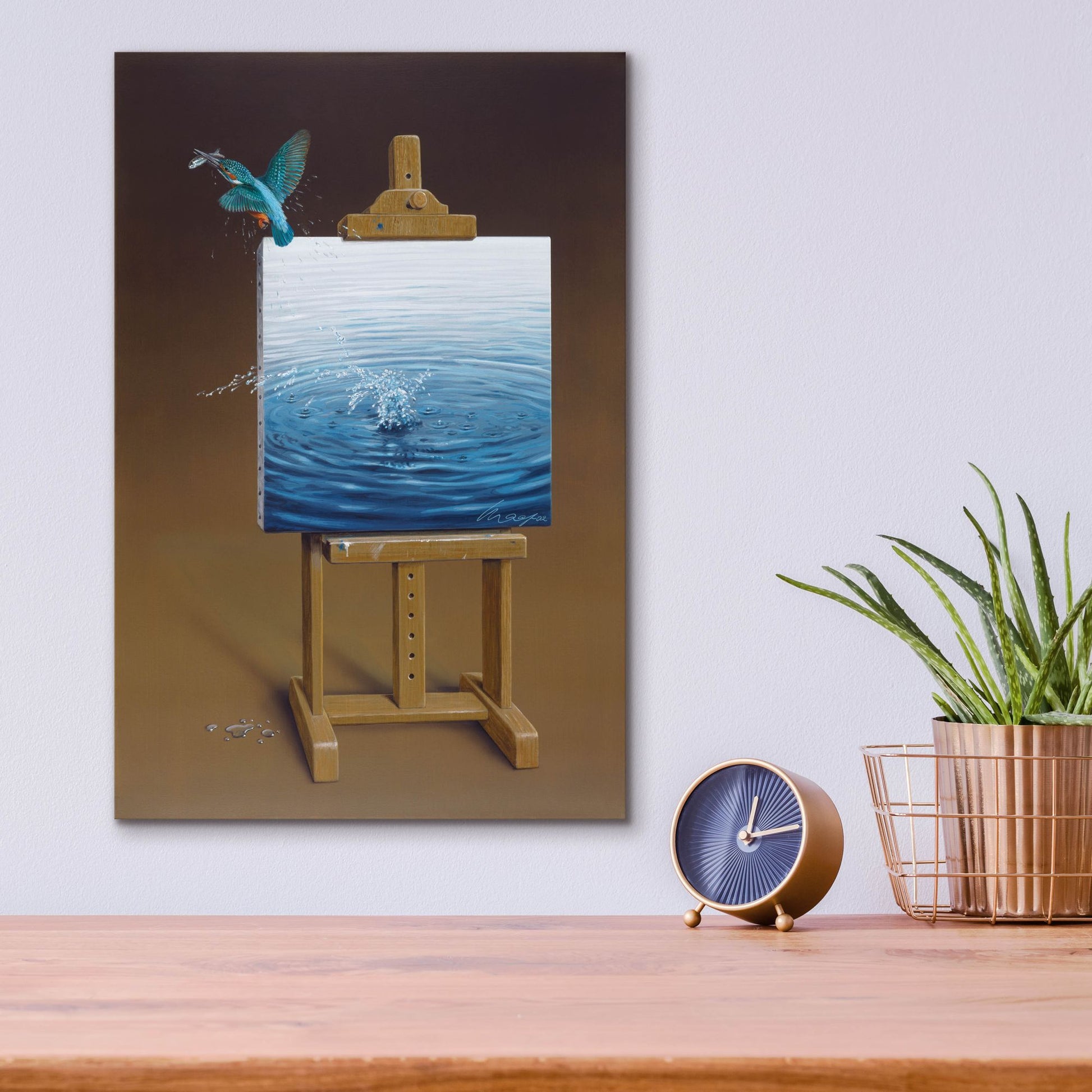 Epic Art 'European Kingfisher' by Harro Maass, Acrylic Glass Wall Art,12x16