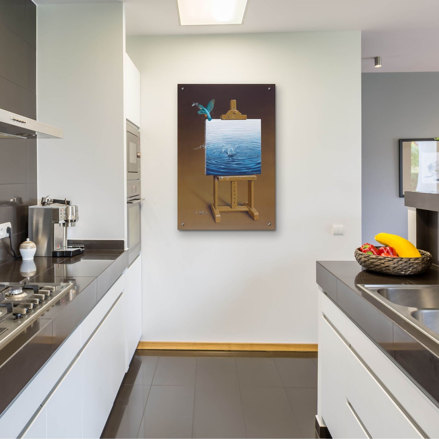 Epic Art 'European Kingfisher' by Harro Maass, Acrylic Glass Wall Art,24x36