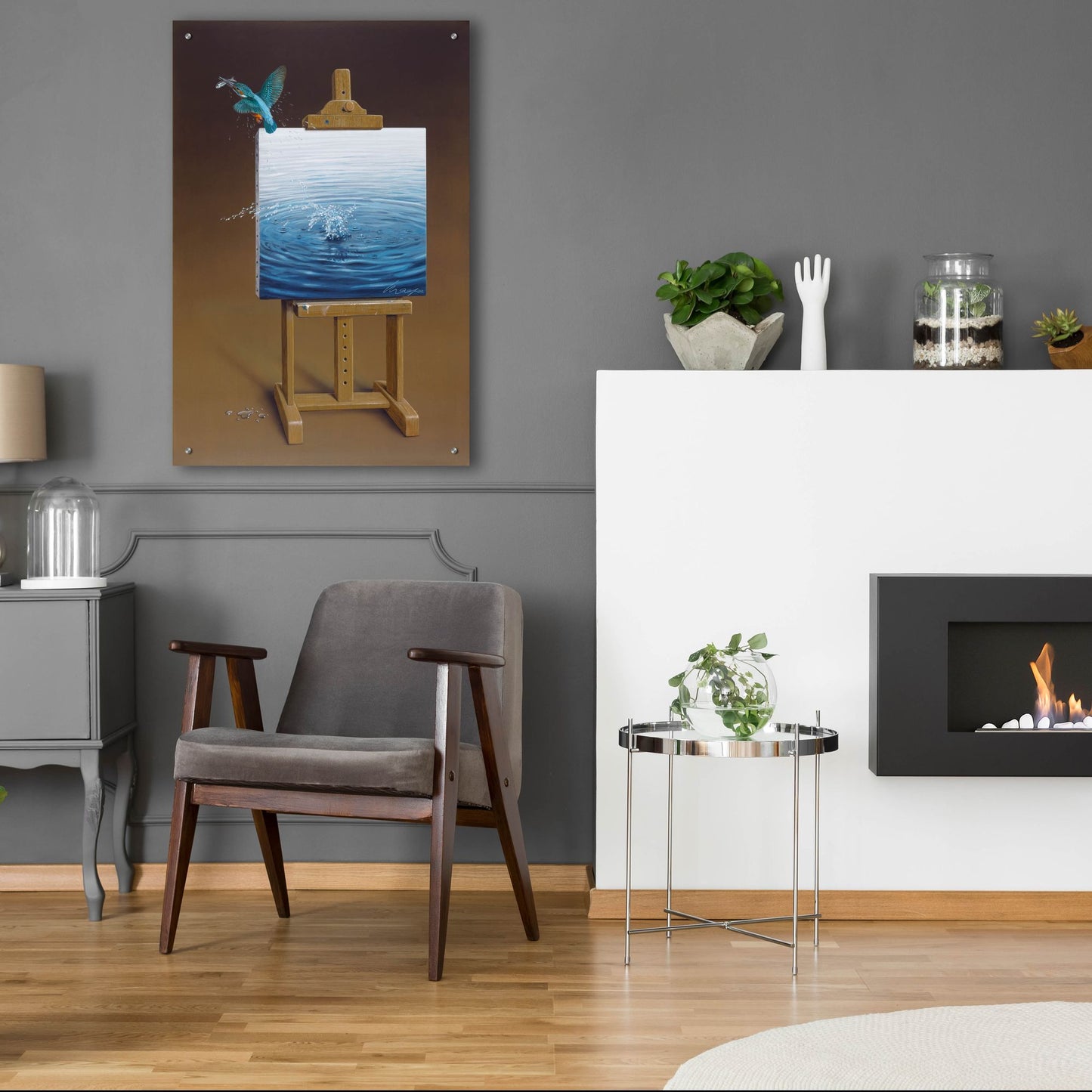 Epic Art 'European Kingfisher' by Harro Maass, Acrylic Glass Wall Art,24x36