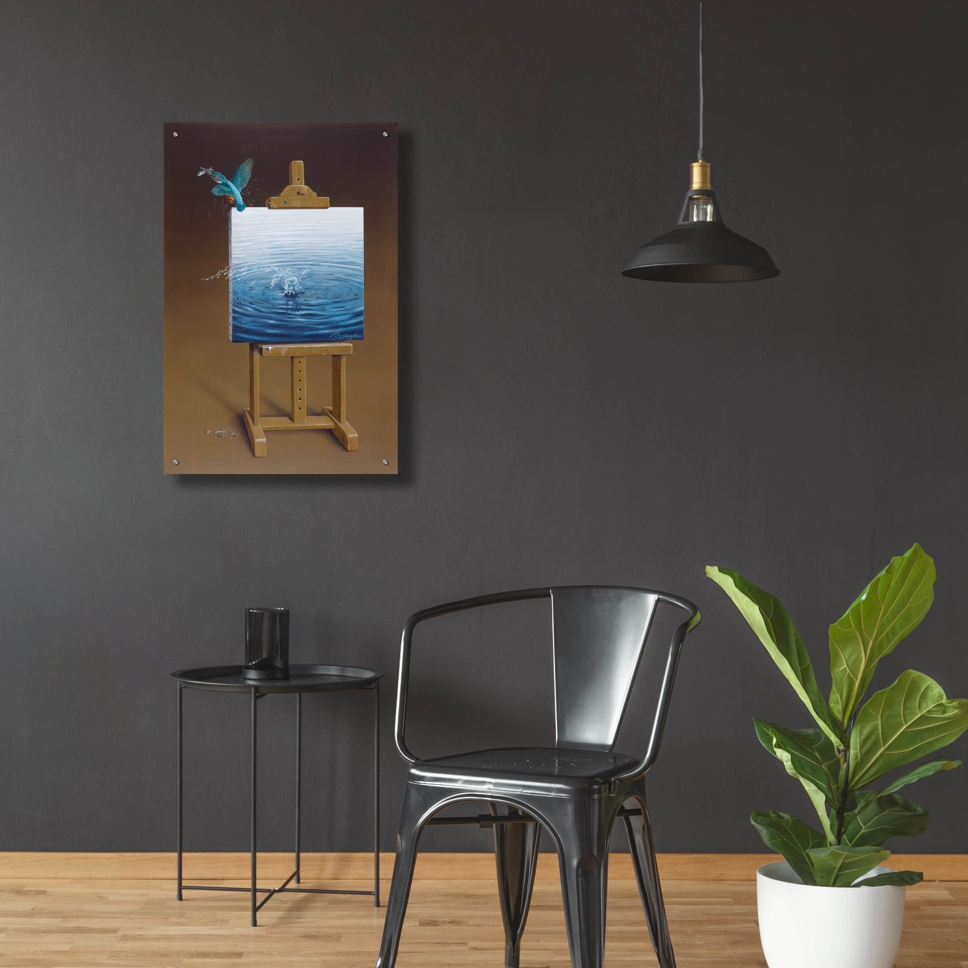 Epic Art 'European Kingfisher' by Harro Maass, Acrylic Glass Wall Art,24x36