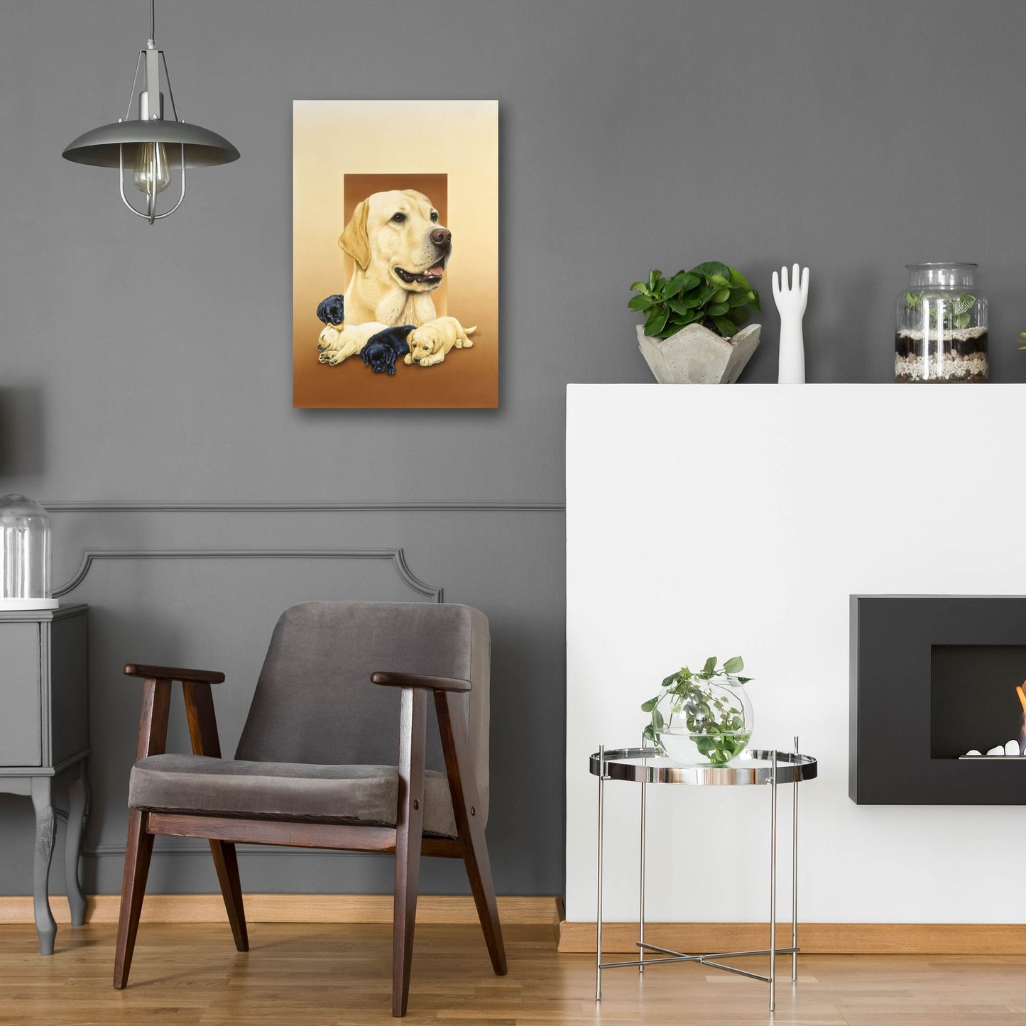 Epic Art 'Labradors' by Harro Maass, Acrylic Glass Wall Art,16x24