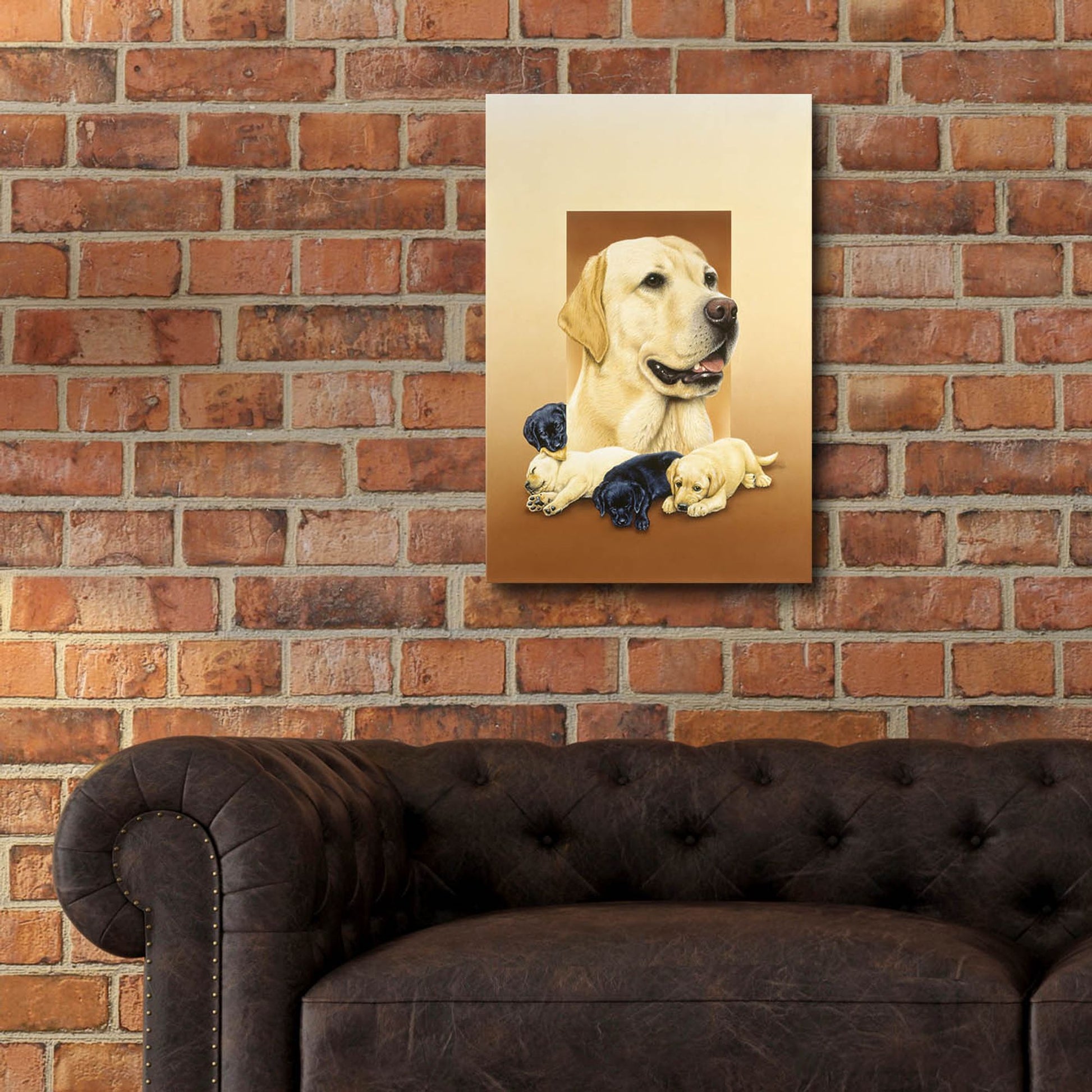 Epic Art 'Labradors' by Harro Maass, Acrylic Glass Wall Art,16x24