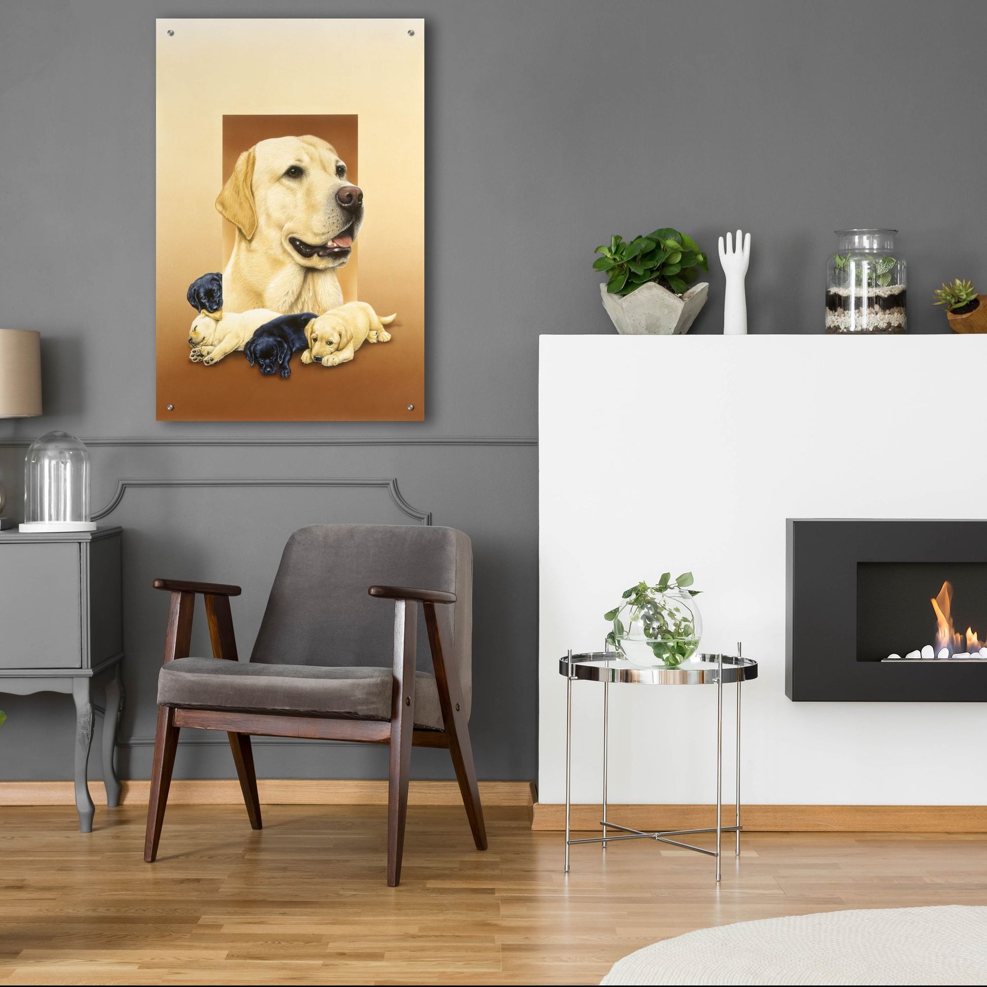 Epic Art 'Labradors' by Harro Maass, Acrylic Glass Wall Art,24x36