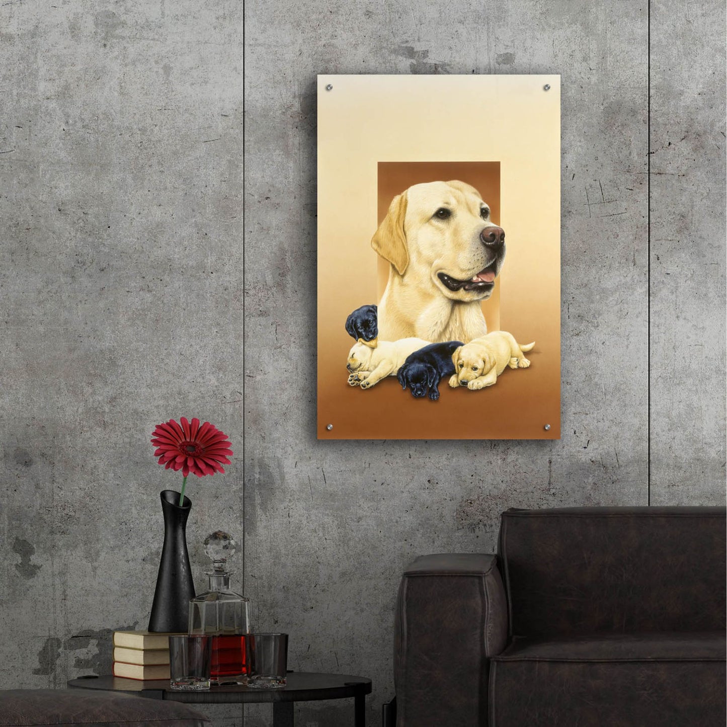 Epic Art 'Labradors' by Harro Maass, Acrylic Glass Wall Art,24x36