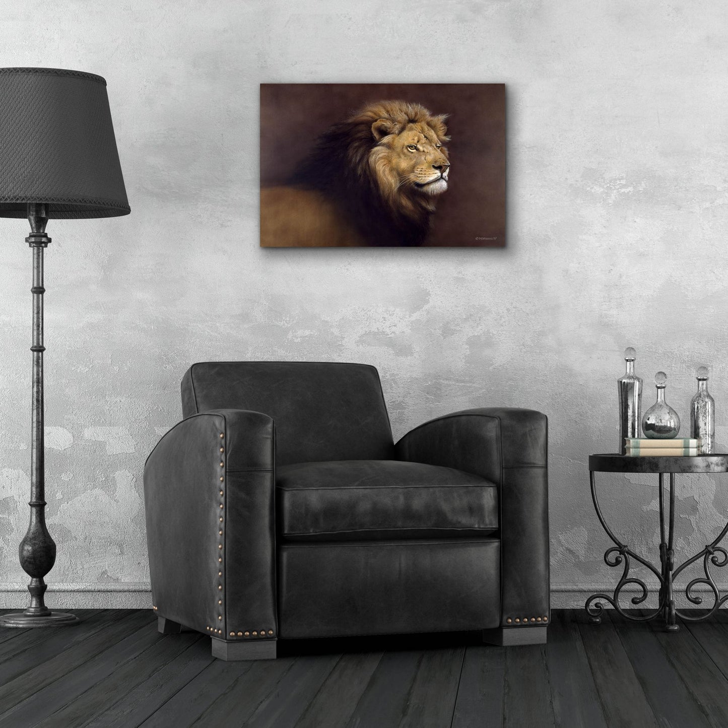 Epic Art 'Lion Male' by Harro Maass, Acrylic Glass Wall Art,24x16