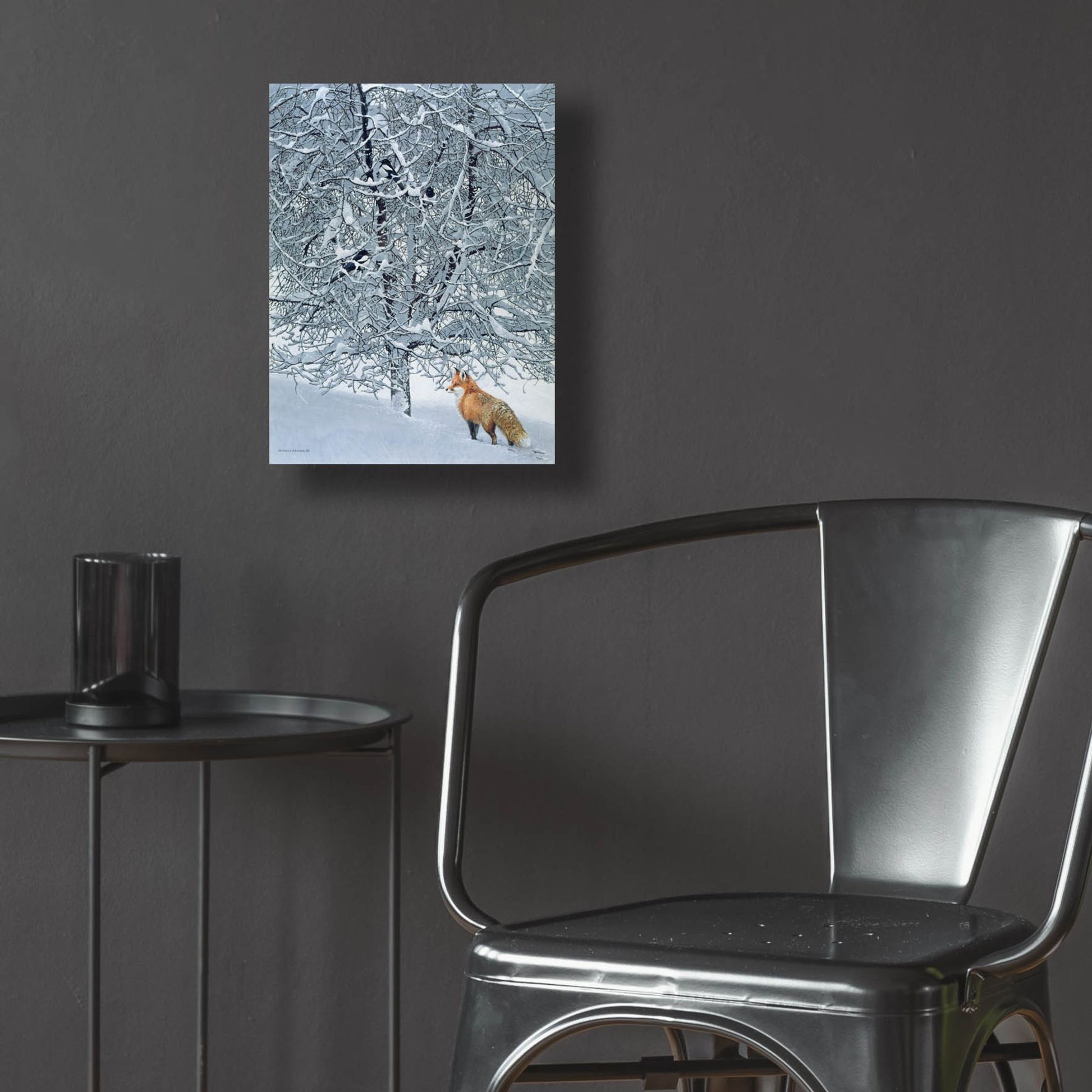 Epic Art 'Fox In Snow' by Harro Maass, Acrylic Glass Wall Art,12x16