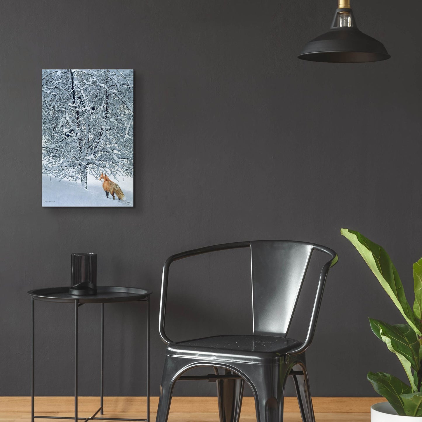 Epic Art 'Fox In Snow' by Harro Maass, Acrylic Glass Wall Art,16x24