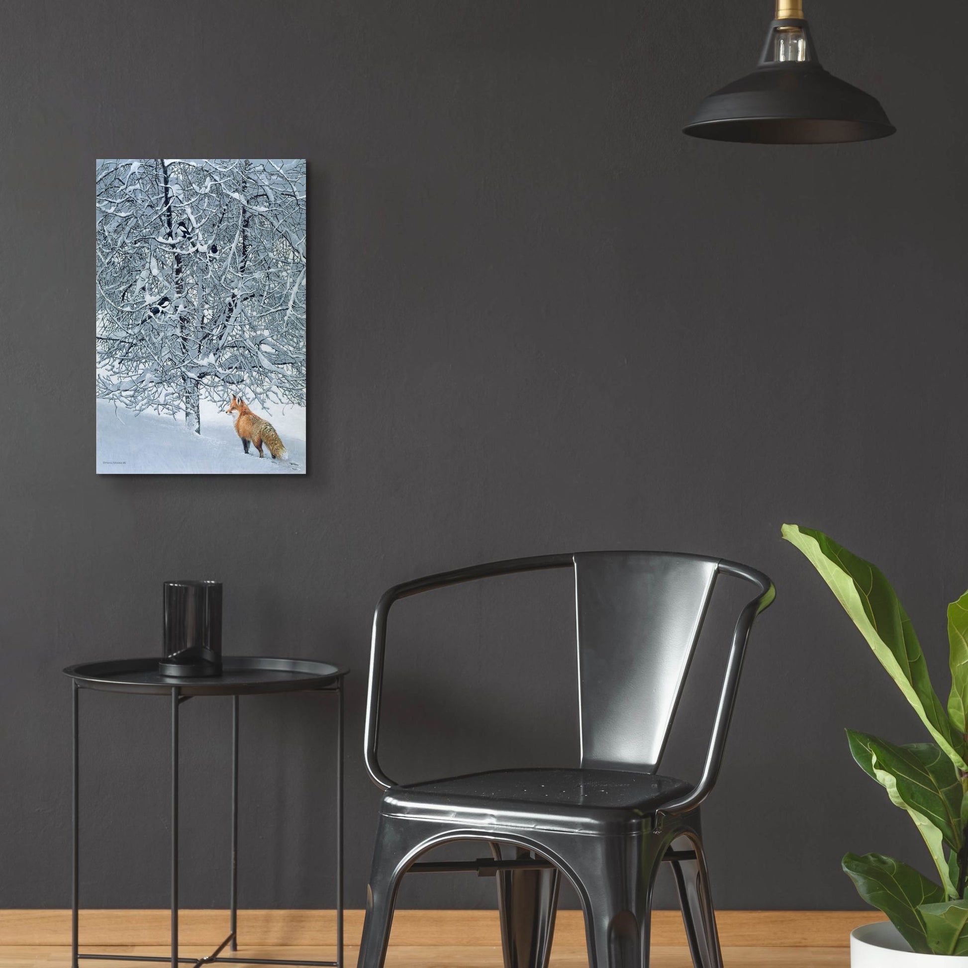 Epic Art 'Fox In Snow' by Harro Maass, Acrylic Glass Wall Art,16x24
