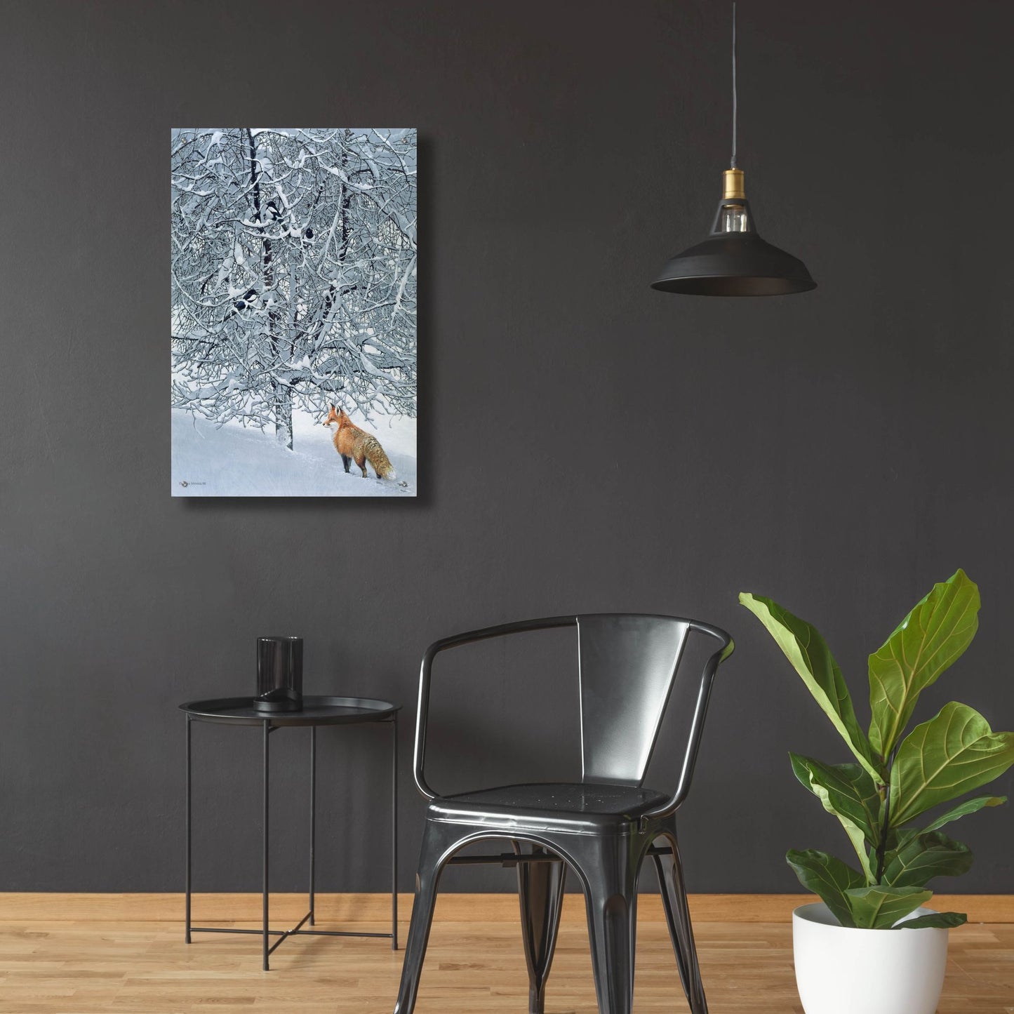 Epic Art 'Fox In Snow' by Harro Maass, Acrylic Glass Wall Art,24x36