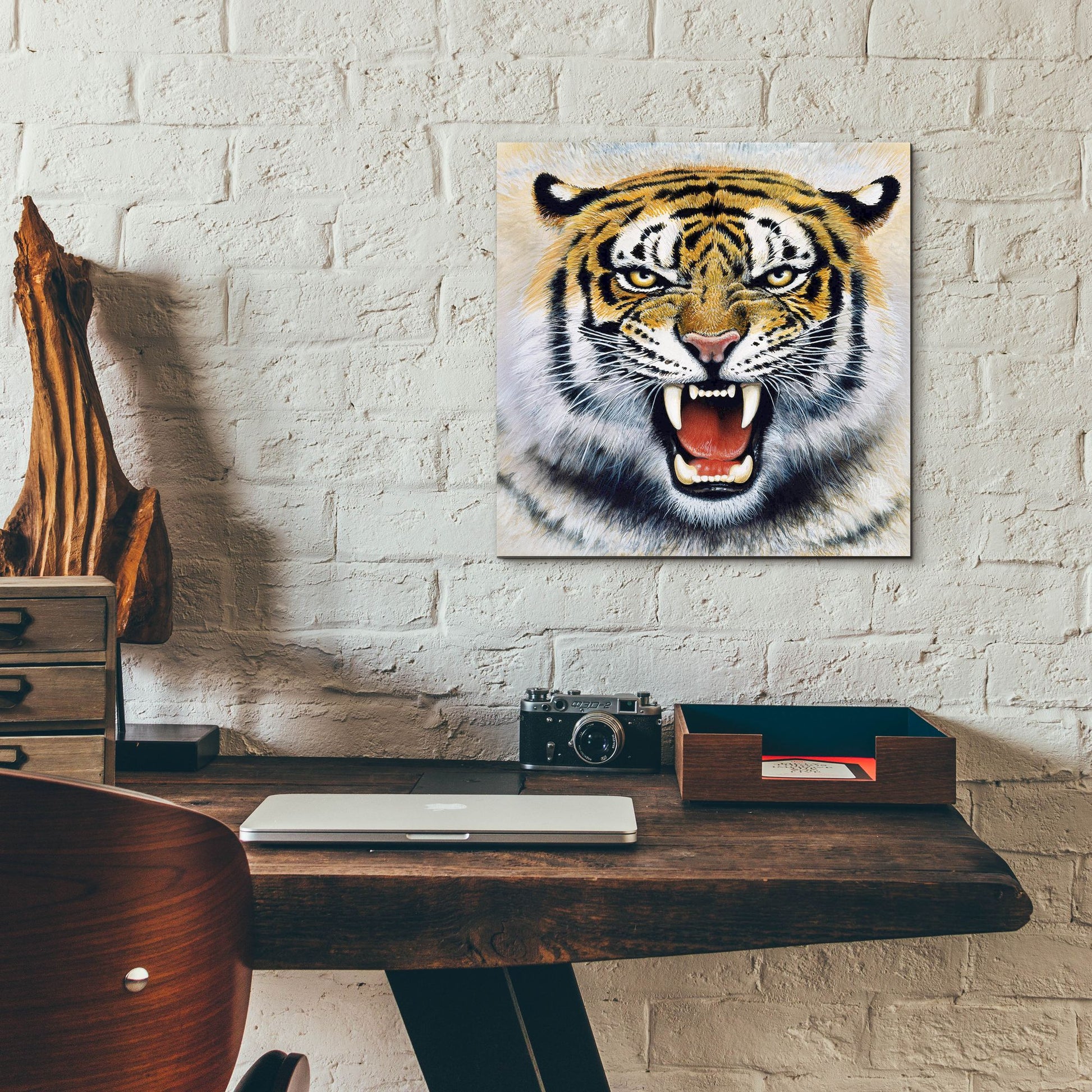 Epic Art 'Tiger' by Harro Maass, Acrylic Glass Wall Art,12x12