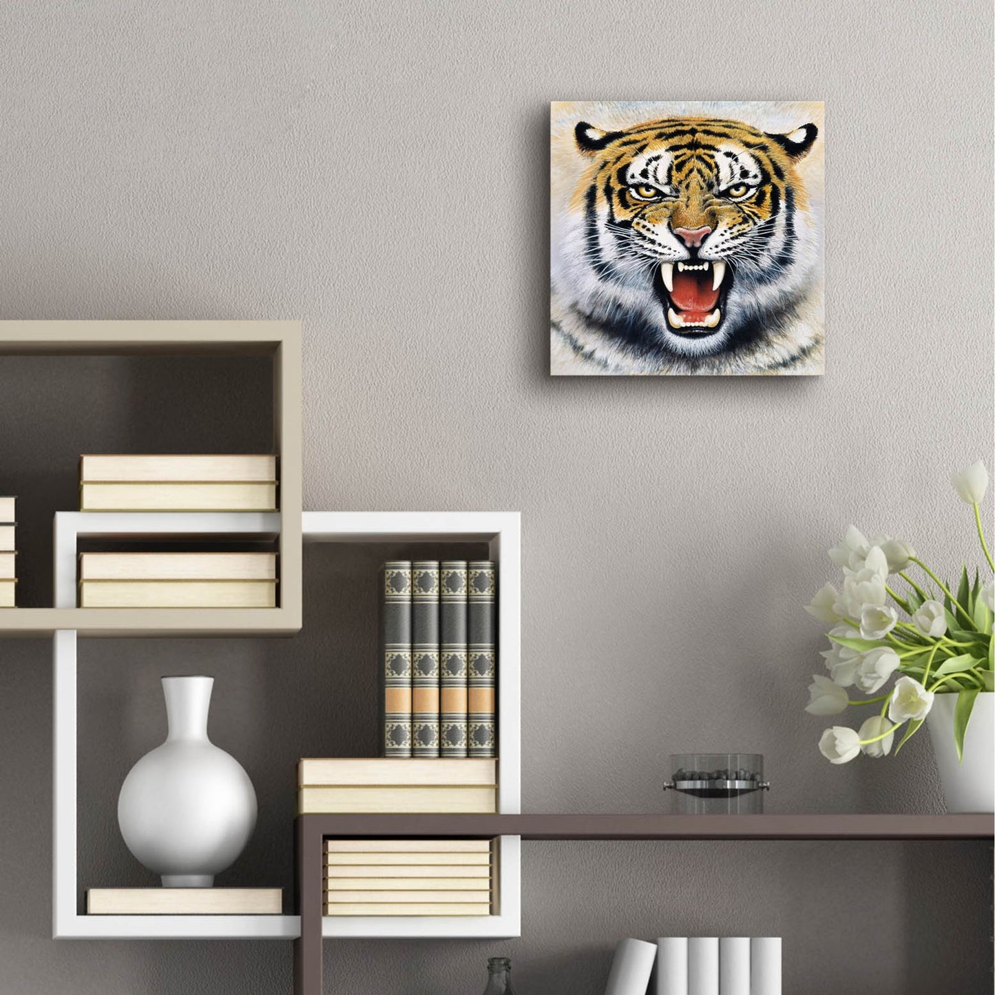 Epic Art 'Tiger' by Harro Maass, Acrylic Glass Wall Art,12x12