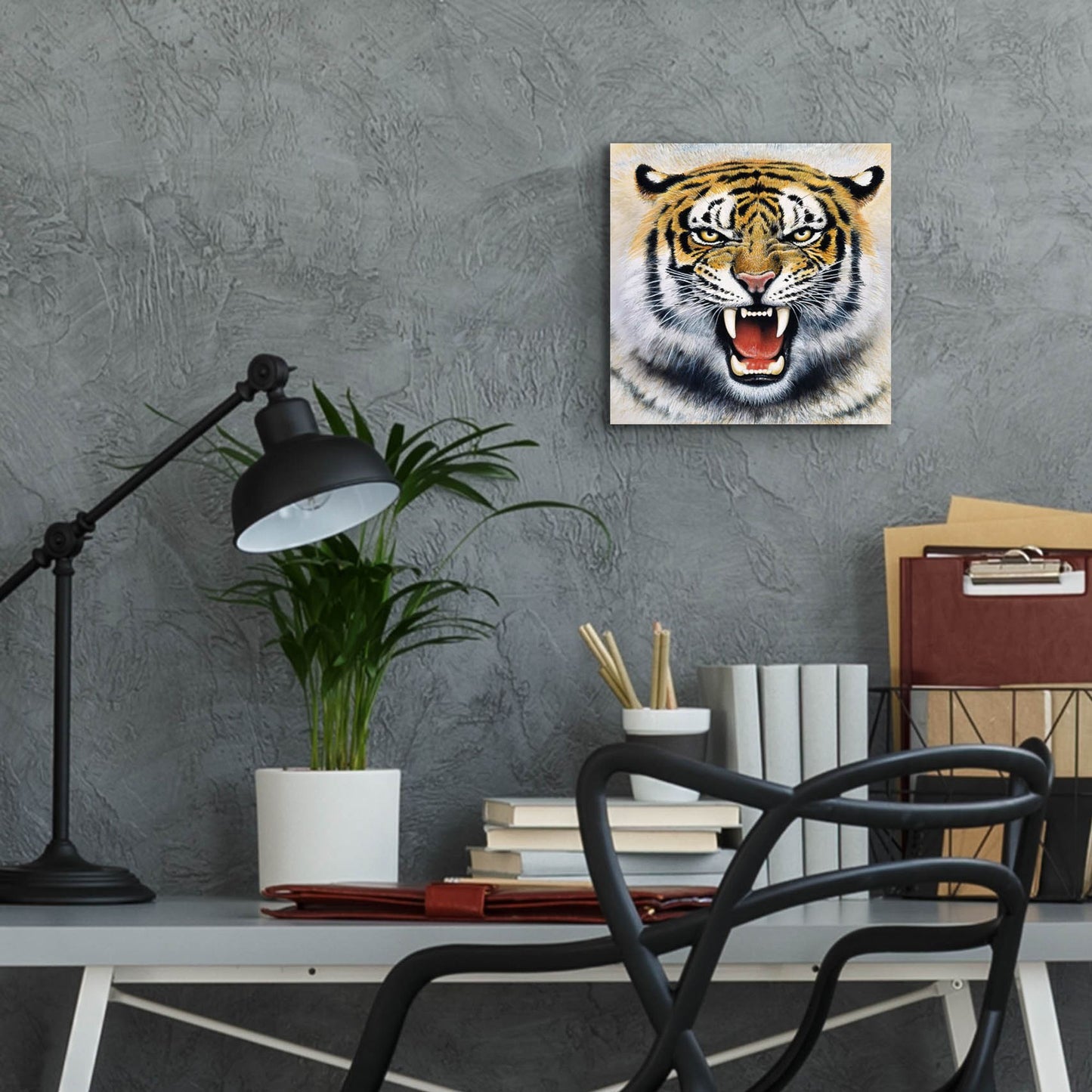 Epic Art 'Tiger' by Harro Maass, Acrylic Glass Wall Art,12x12