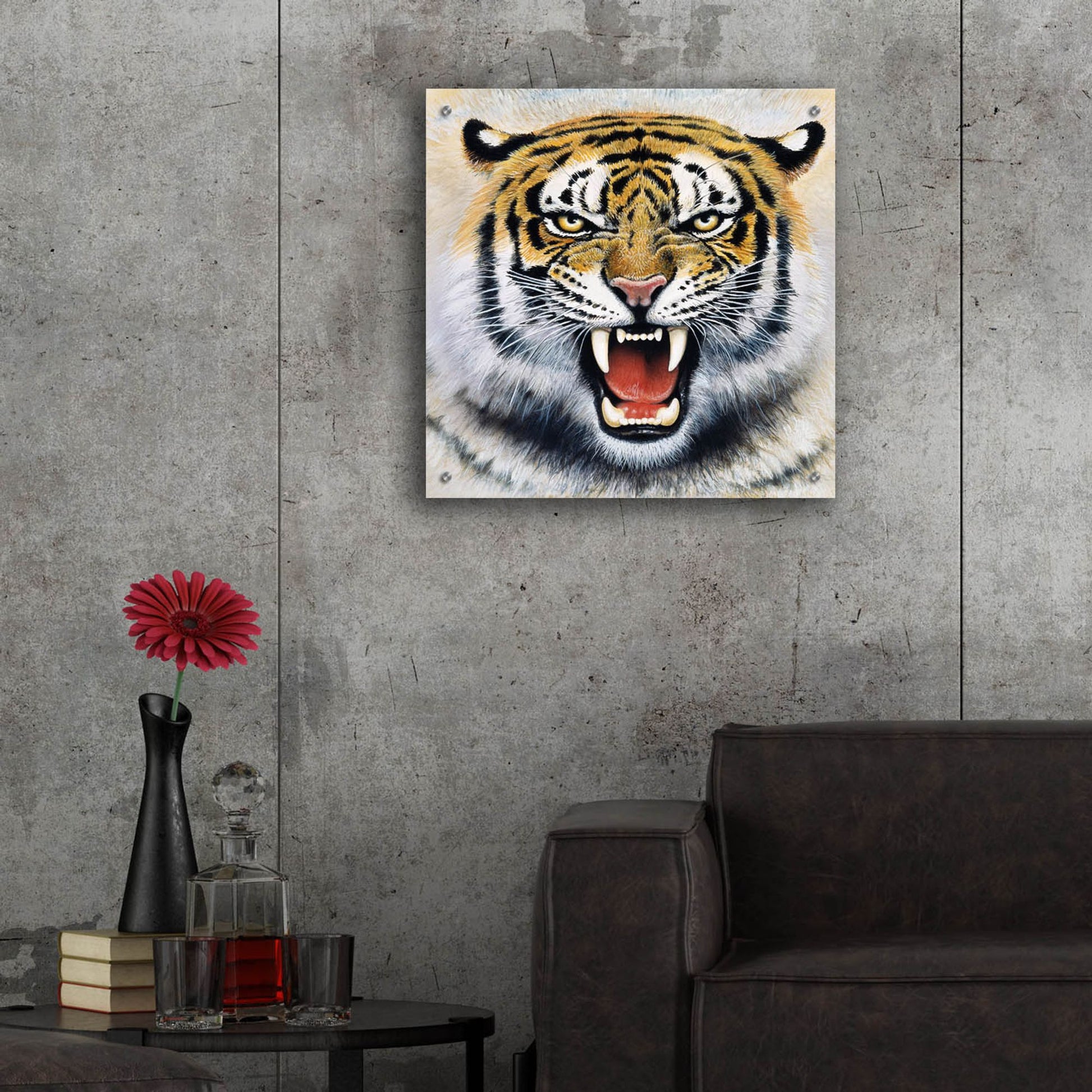 Epic Art 'Tiger' by Harro Maass, Acrylic Glass Wall Art,24x24