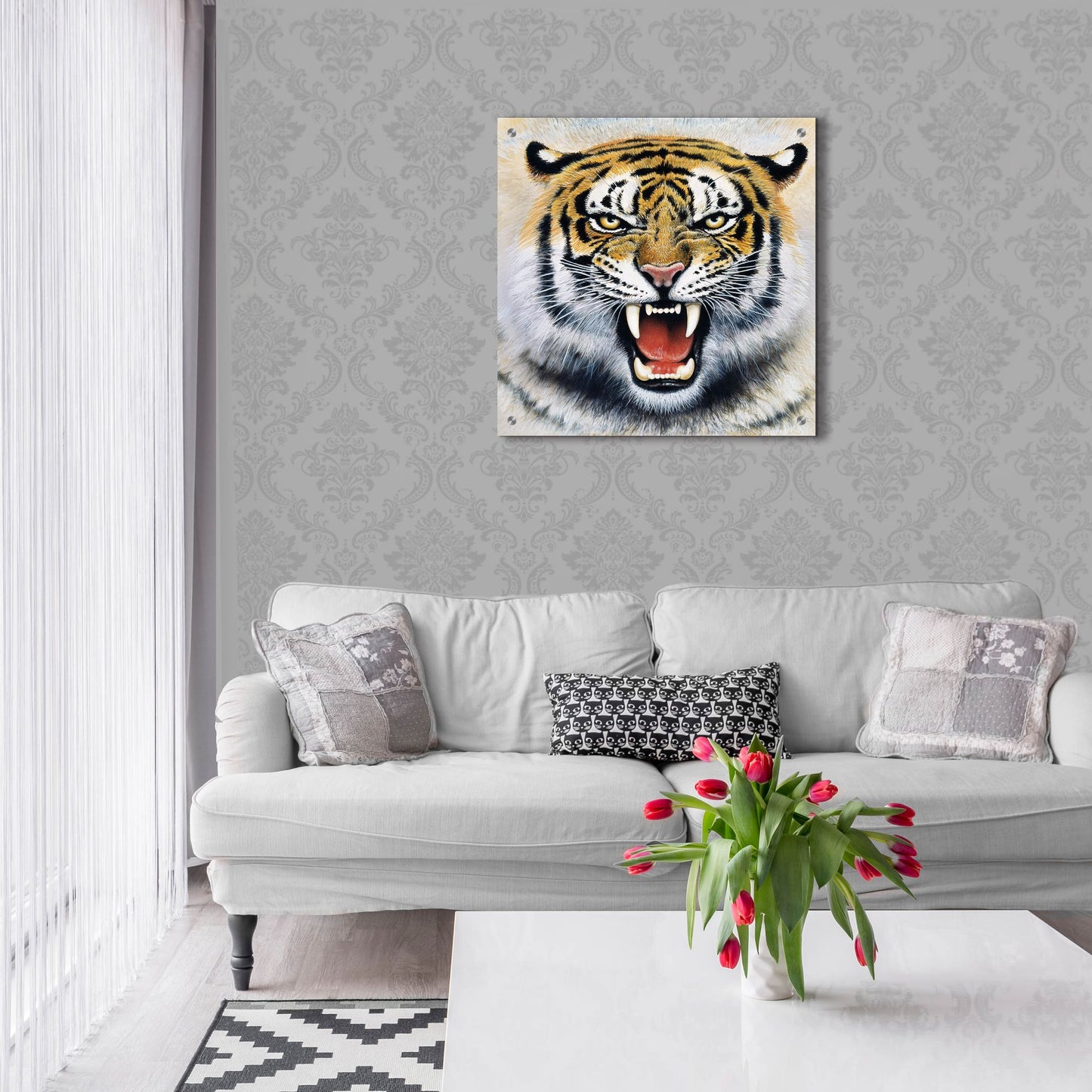 Epic Art 'Tiger' by Harro Maass, Acrylic Glass Wall Art,24x24