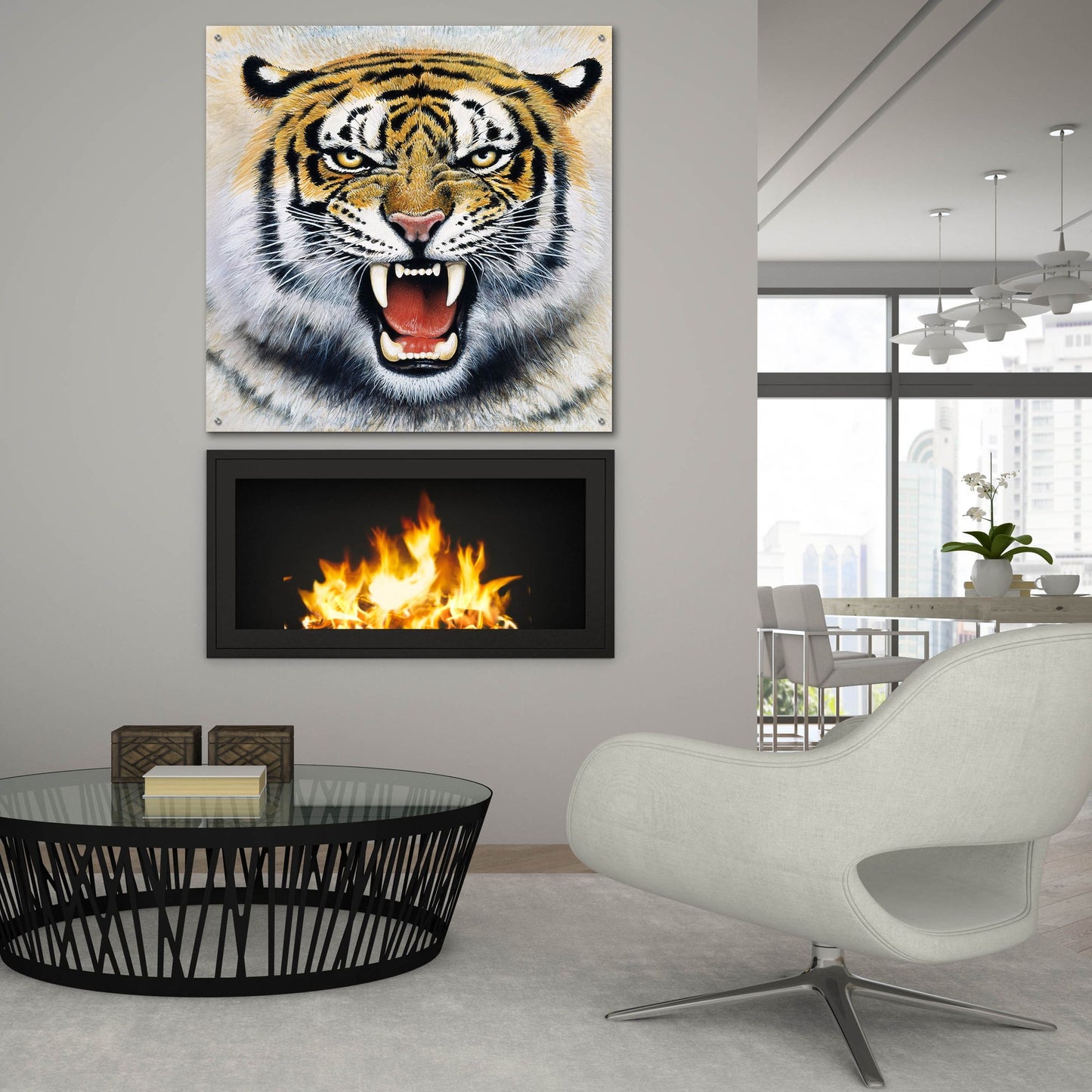 Epic Art 'Tiger' by Harro Maass, Acrylic Glass Wall Art,36x36