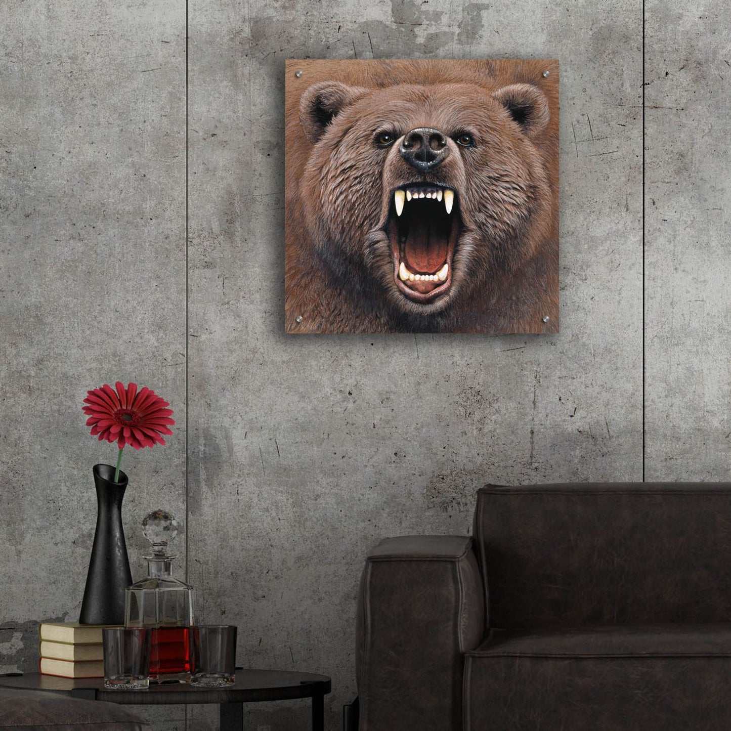 Epic Art 'Bear 2' by Harro Maass, Acrylic Glass Wall Art,24x24