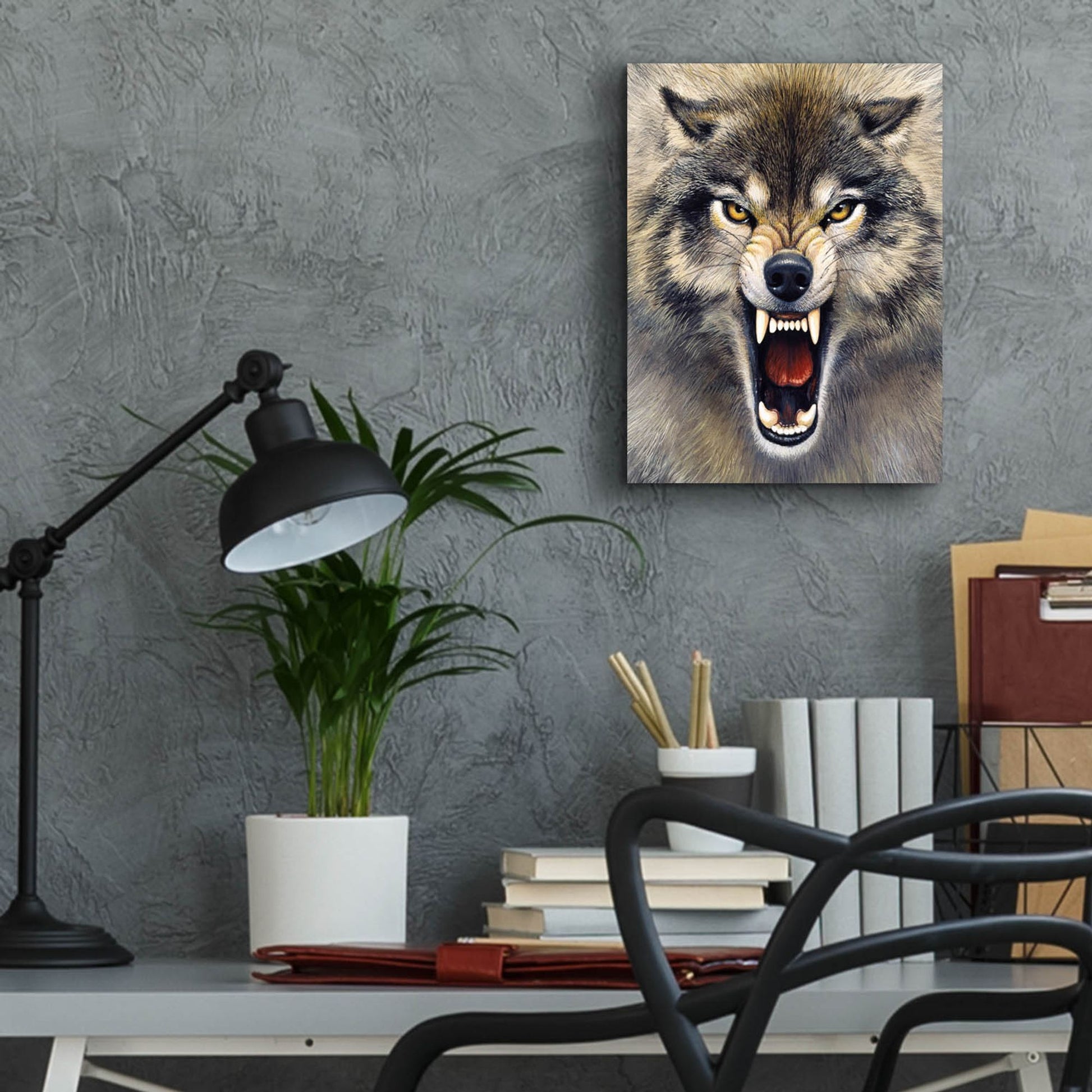 Epic Art 'Wolf' by Harro Maass, Acrylic Glass Wall Art,12x16