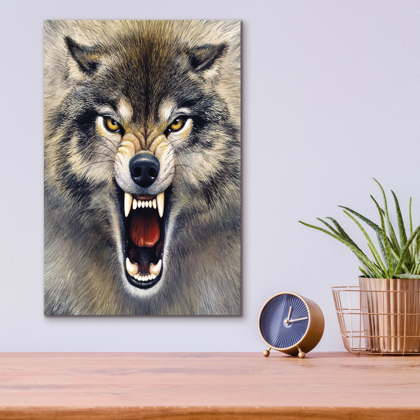 Epic Art 'Wolf' by Harro Maass, Acrylic Glass Wall Art,12x16