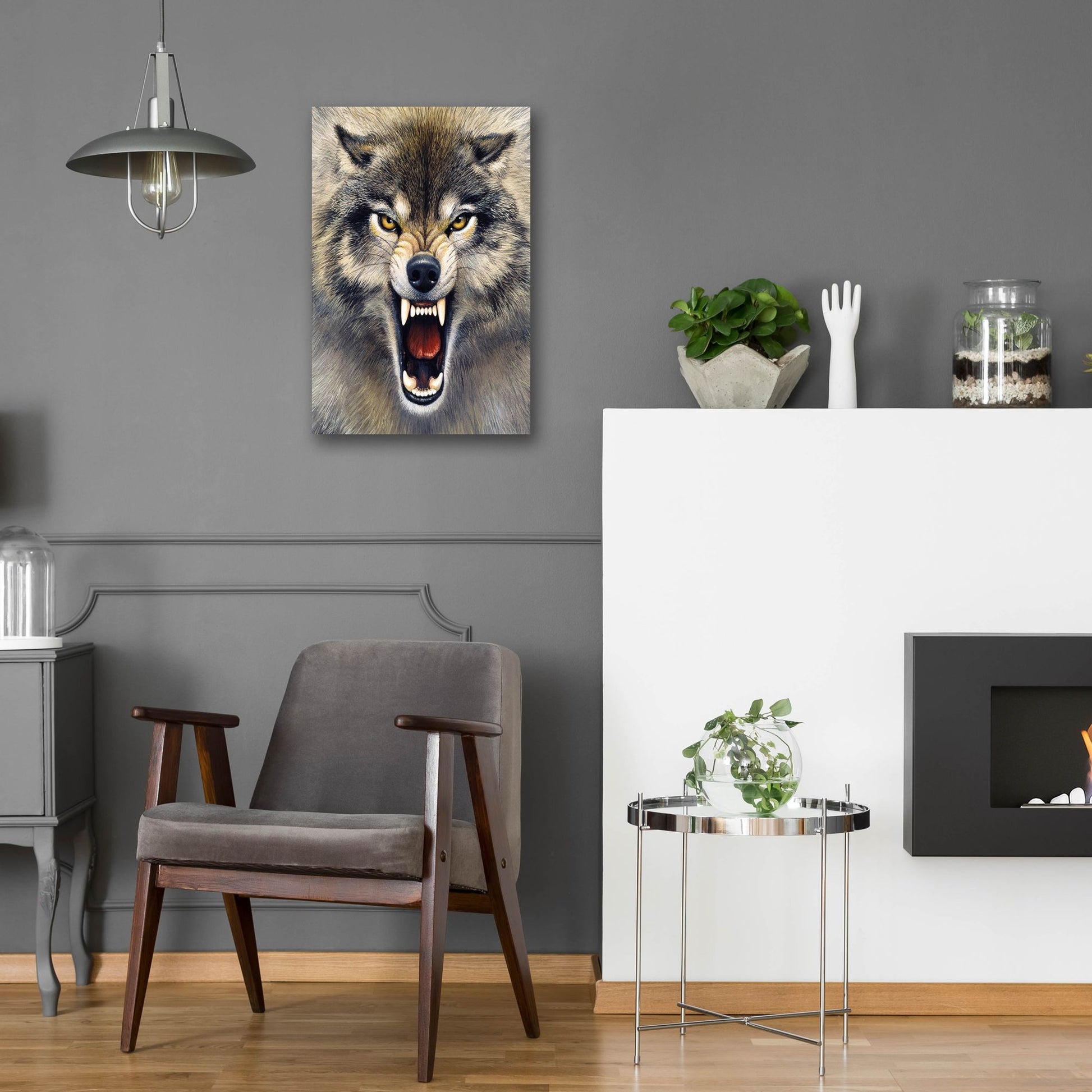 Epic Art 'Wolf' by Harro Maass, Acrylic Glass Wall Art,16x24