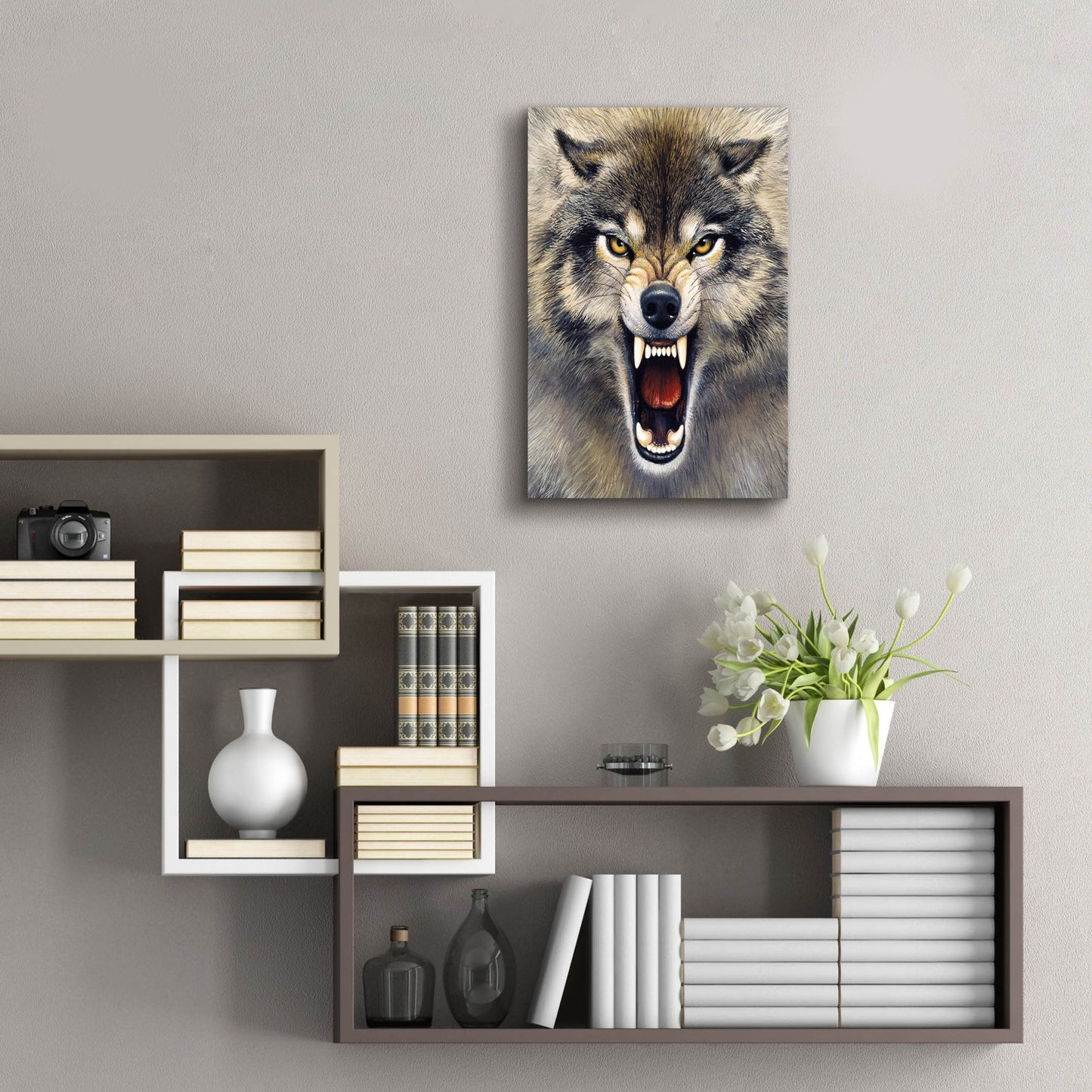 Epic Art 'Wolf' by Harro Maass, Acrylic Glass Wall Art,16x24