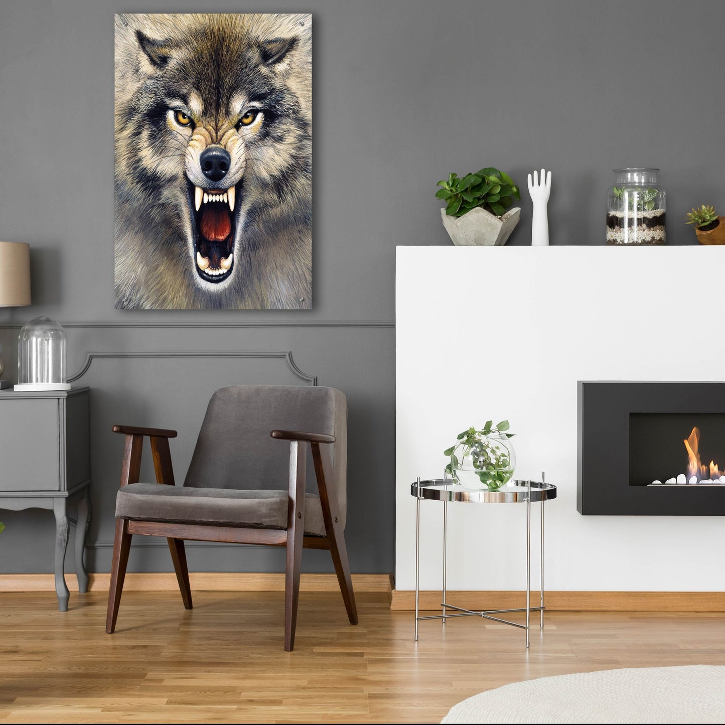 Epic Art 'Wolf' by Harro Maass, Acrylic Glass Wall Art,24x36