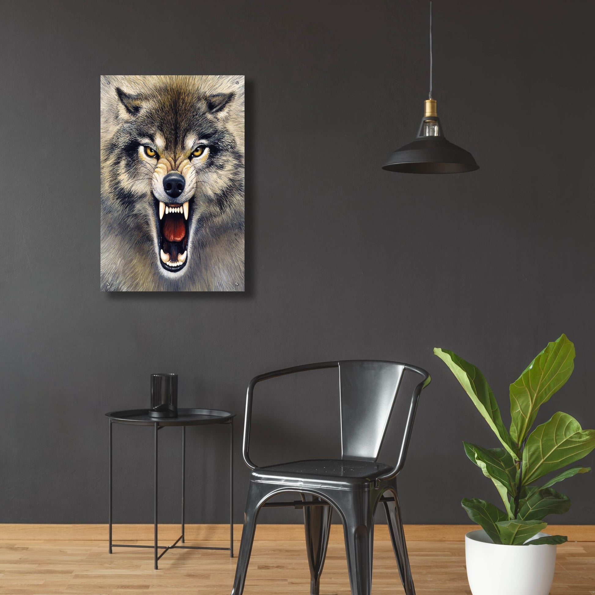 Epic Art 'Wolf' by Harro Maass, Acrylic Glass Wall Art,24x36