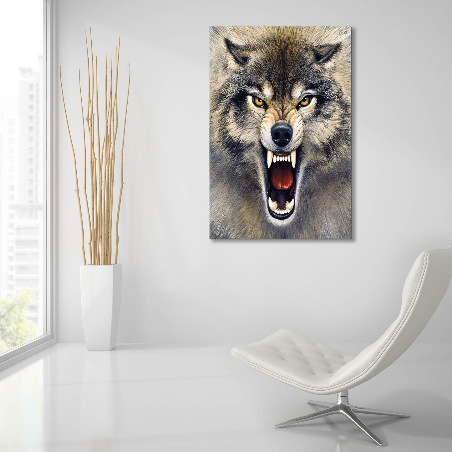 Epic Art 'Wolf' by Harro Maass, Acrylic Glass Wall Art,24x36