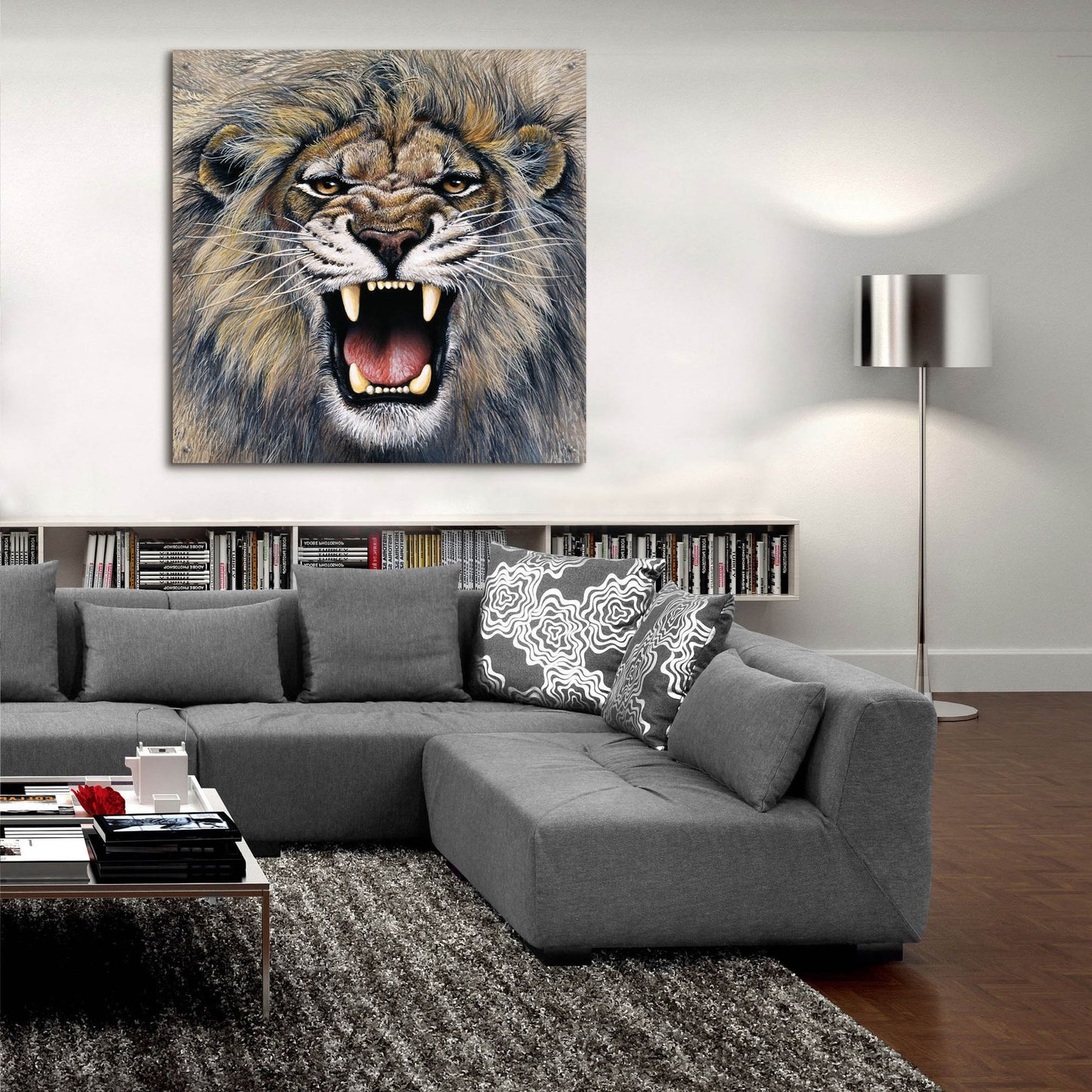 Epic Art 'Lion' by Harro Maass, Acrylic Glass Wall Art,36x36