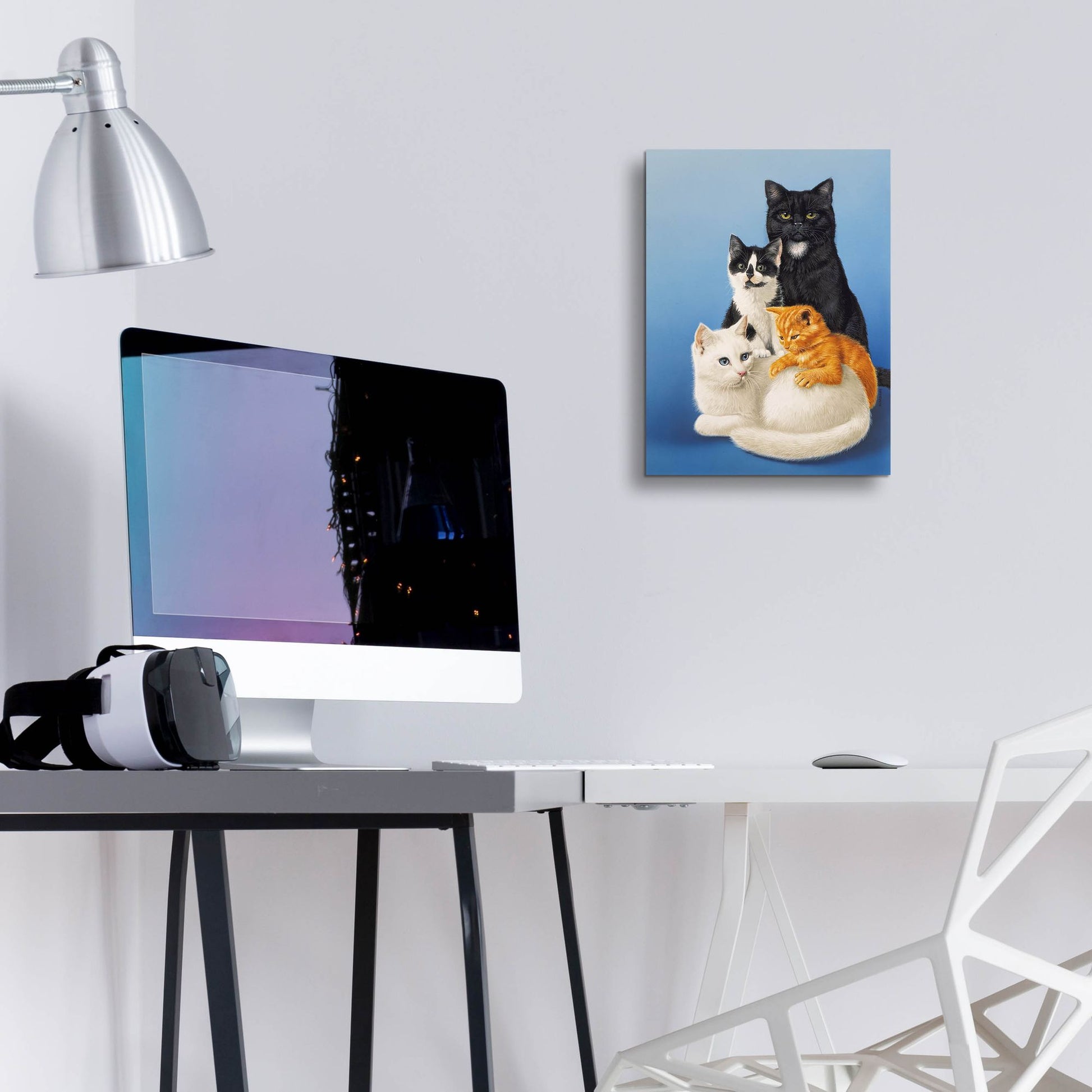 Epic Art 'Cat Family' by Harro Maass, Acrylic Glass Wall Art,12x16