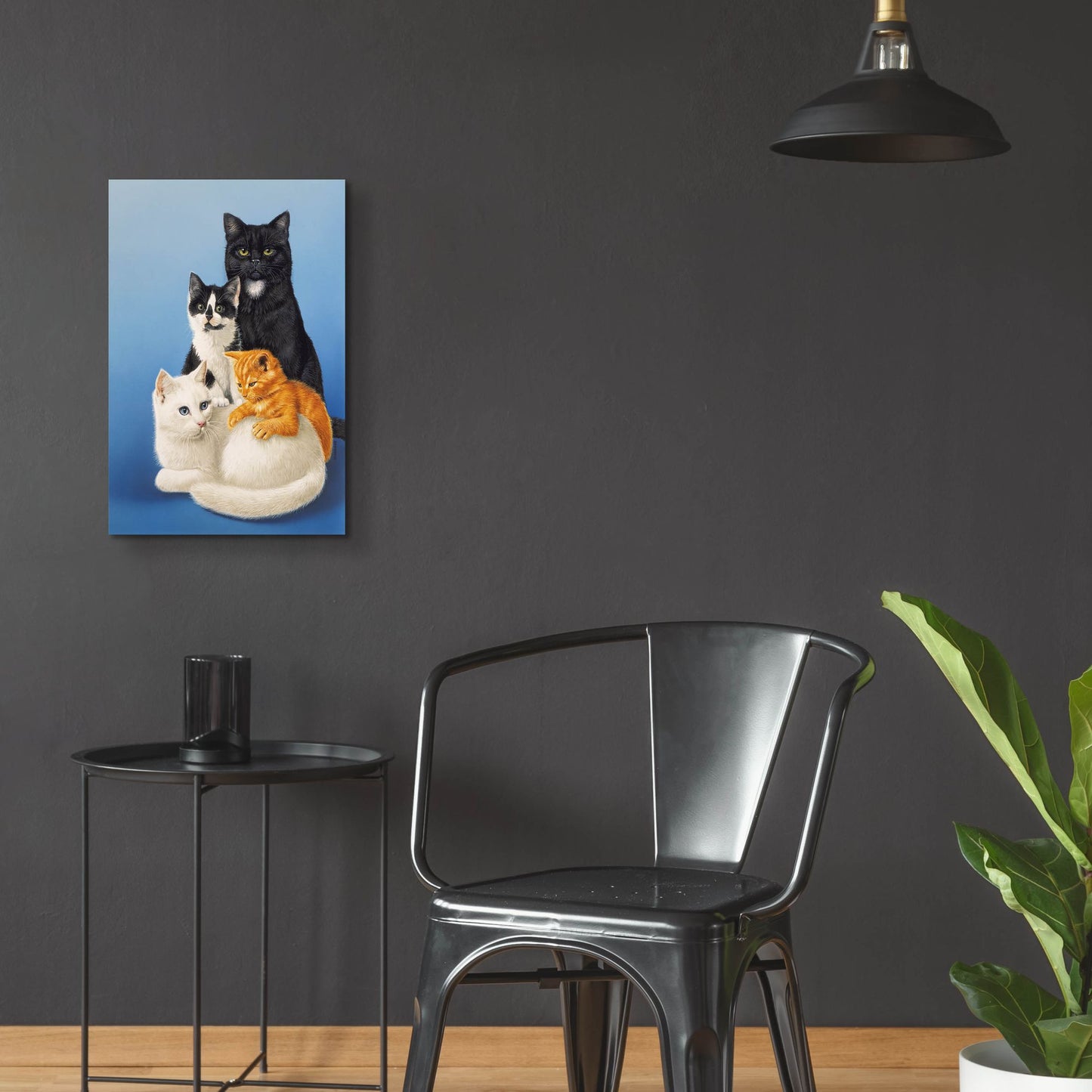 Epic Art 'Cat Family' by Harro Maass, Acrylic Glass Wall Art,16x24