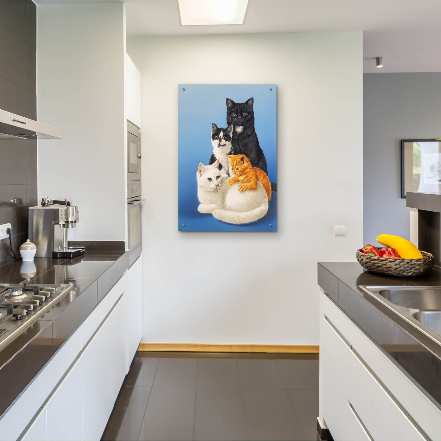 Epic Art 'Cat Family' by Harro Maass, Acrylic Glass Wall Art,24x36