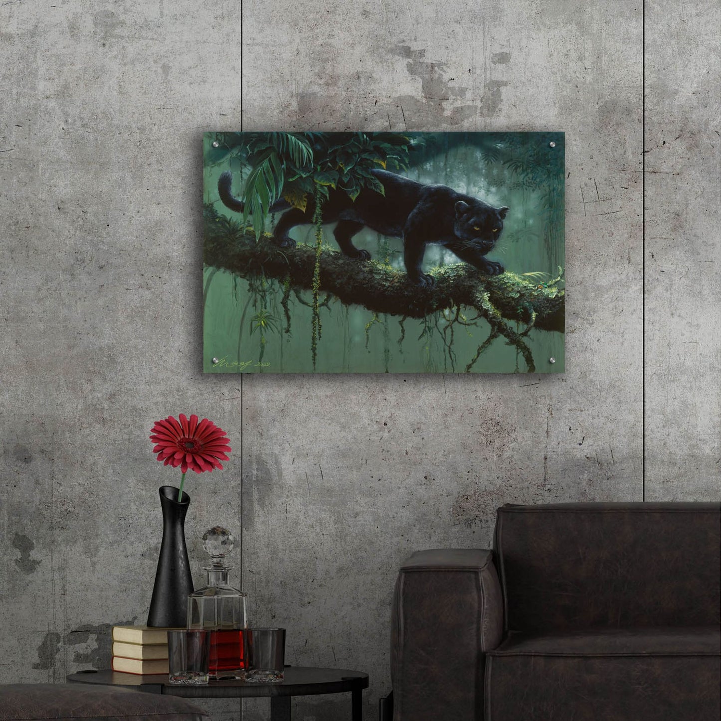 Epic Art 'Black Jaguar' by Harro Maass, Acrylic Glass Wall Art,36x24